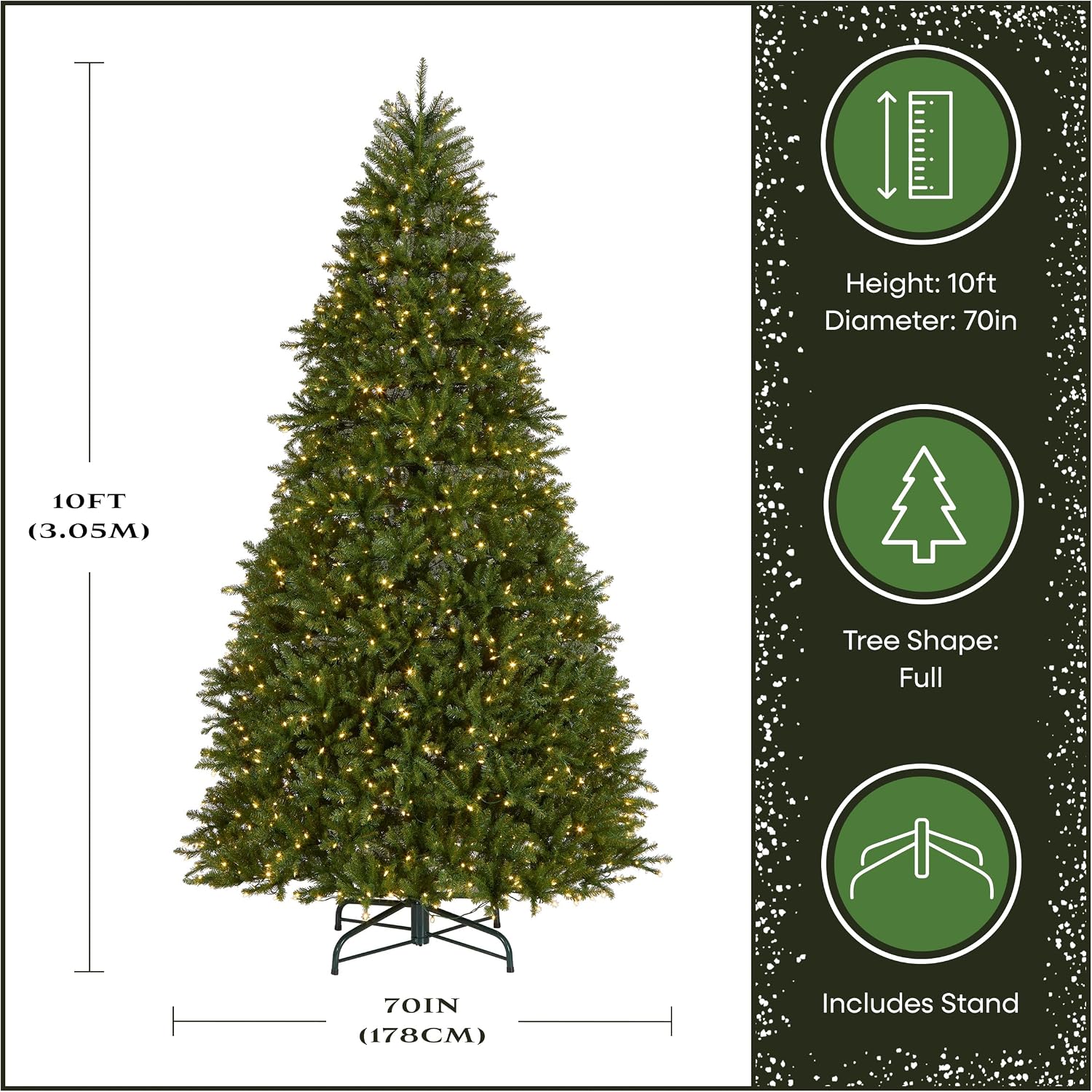 National Tree Company 7.5ft Pre-Lit Dunhill Fir Artificial Christmas Tree