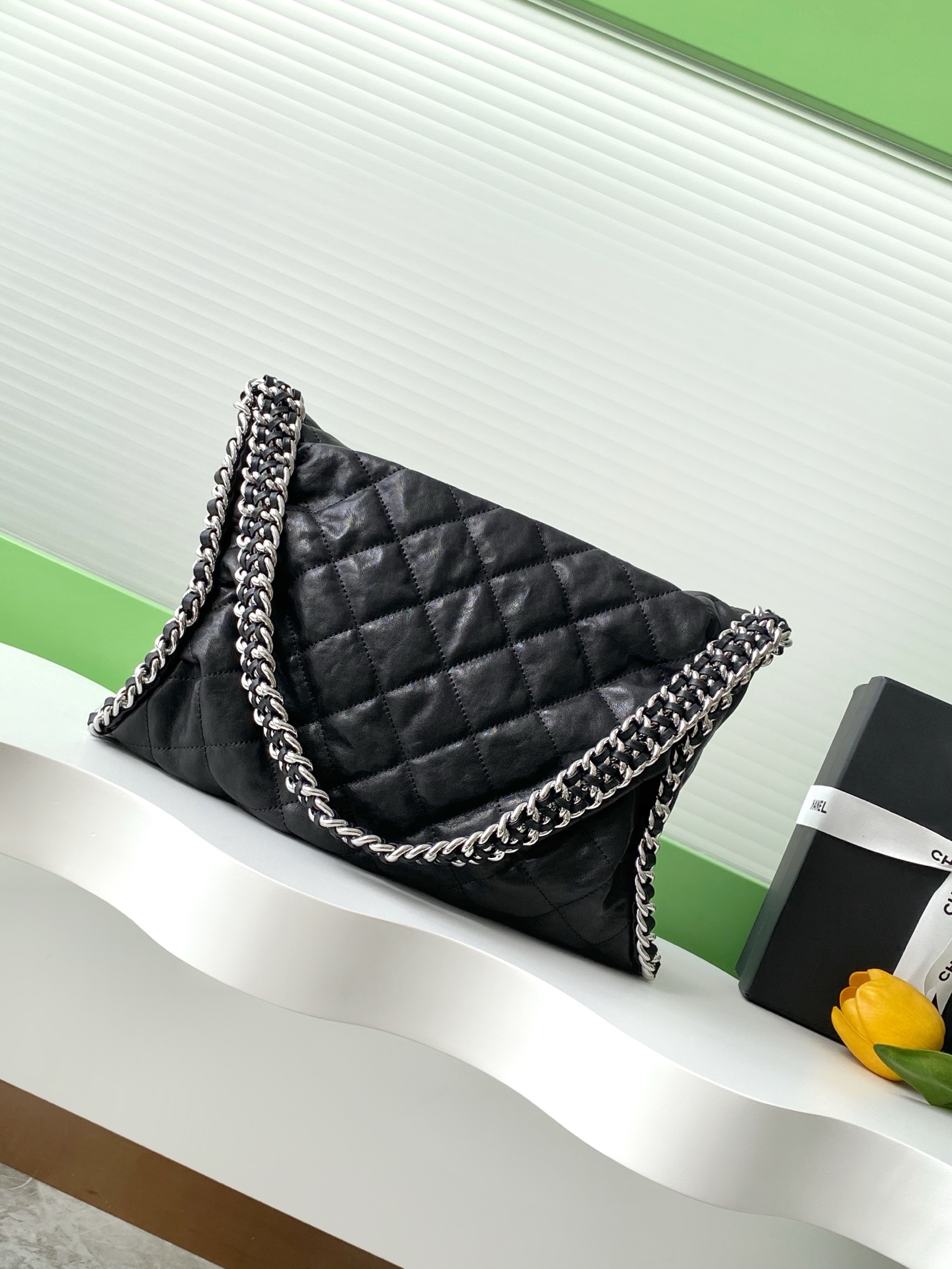 TOP CHANEL Second-Hand Bag 33*22*8cm - Black&SHW