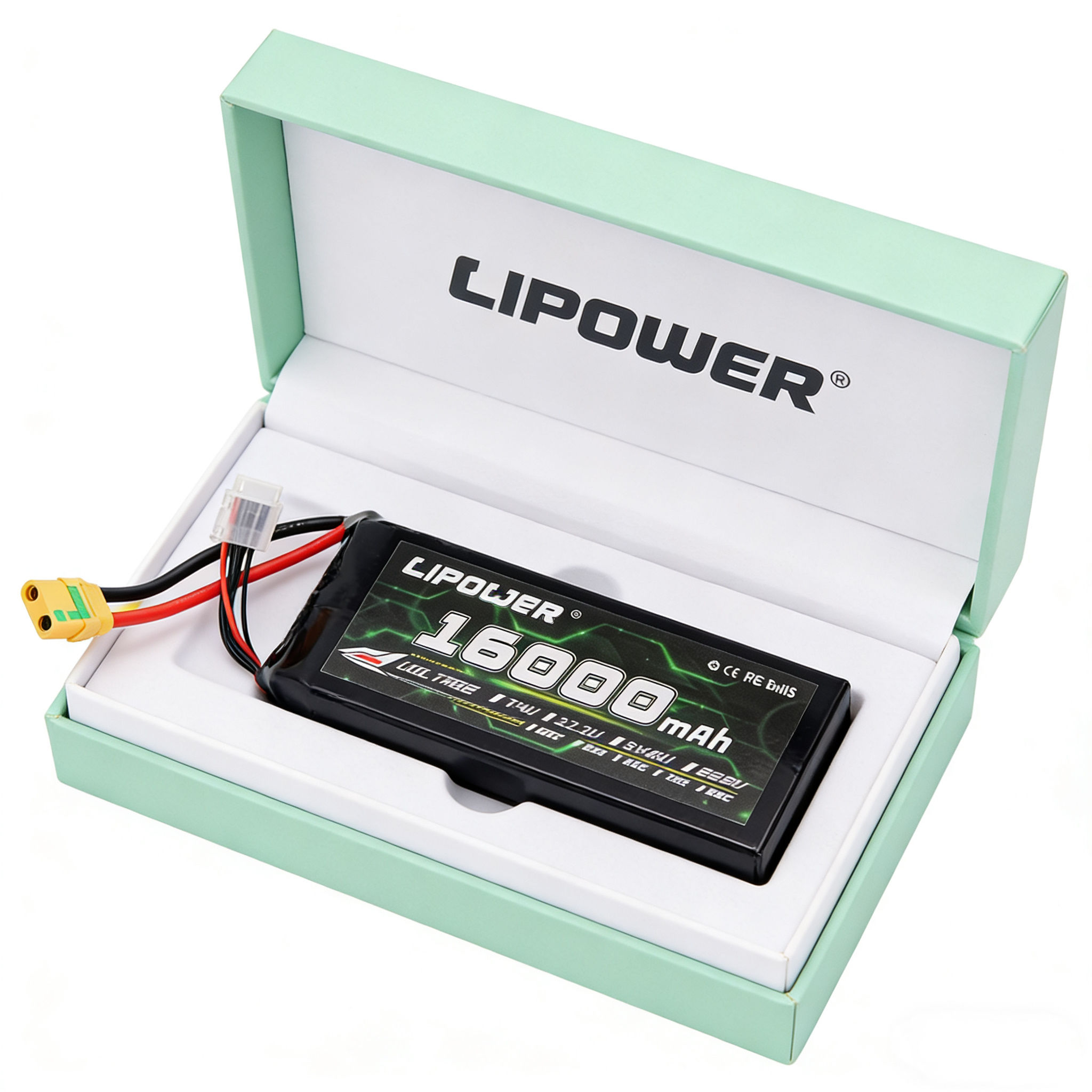 Factory price 16000mAh remote control racing boat lithium battery pack - lipowbattery