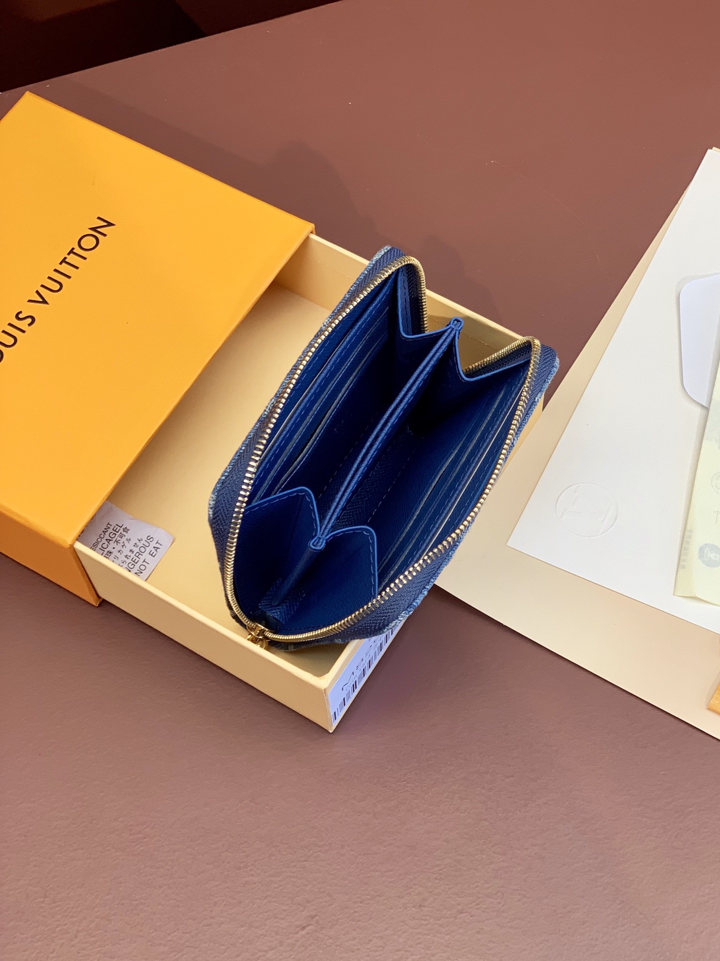 TOP Louis Vuitton LV Zippy Wallet 11x8.5x2cm - Monogram Denim Blue