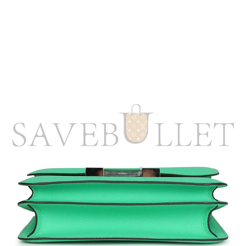 HERMÈS MASTER CONSTANCE 18 VERT COMICS EPSOM PALLADIUM HARDWARE (18*15*5cm)