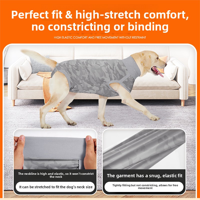 pet sterilization clothing, summer breathable surgical suit, can accommodate sanitary pads, high elasticity, non-restrictive dog physiological clothing - PawPro UK