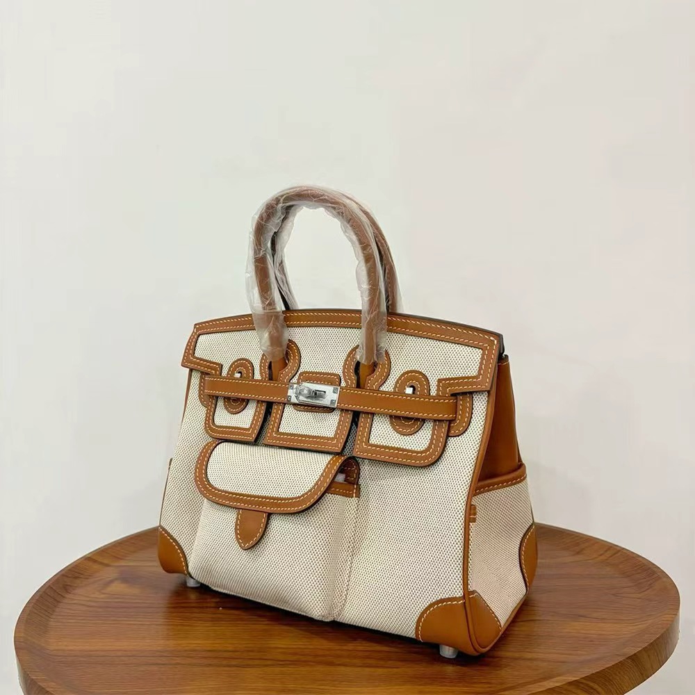 Hermès Birkin Cargo 25 Canvas Swift Bag Palladium Hardware(Replica)