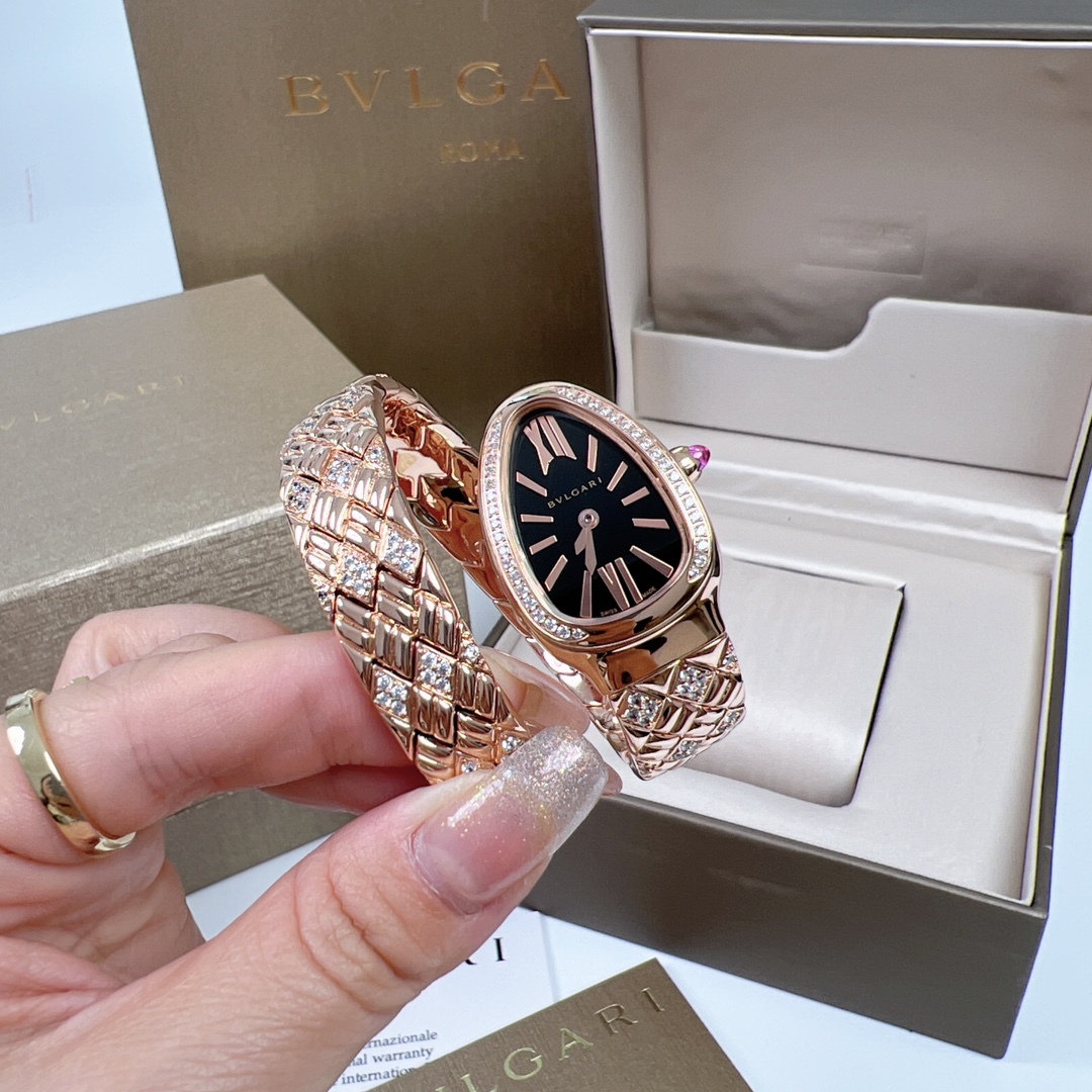 Top BVLGARI SERPENTIN SPIG Watches with Diamond - 5 Color
