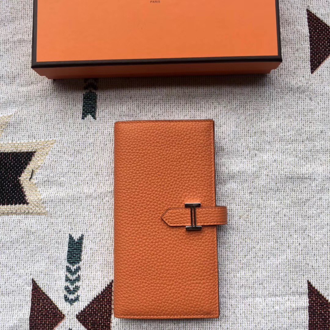 TOP HERMES Bearn Wallet Togo Leather 17.5/9.5cm - 20 Colors