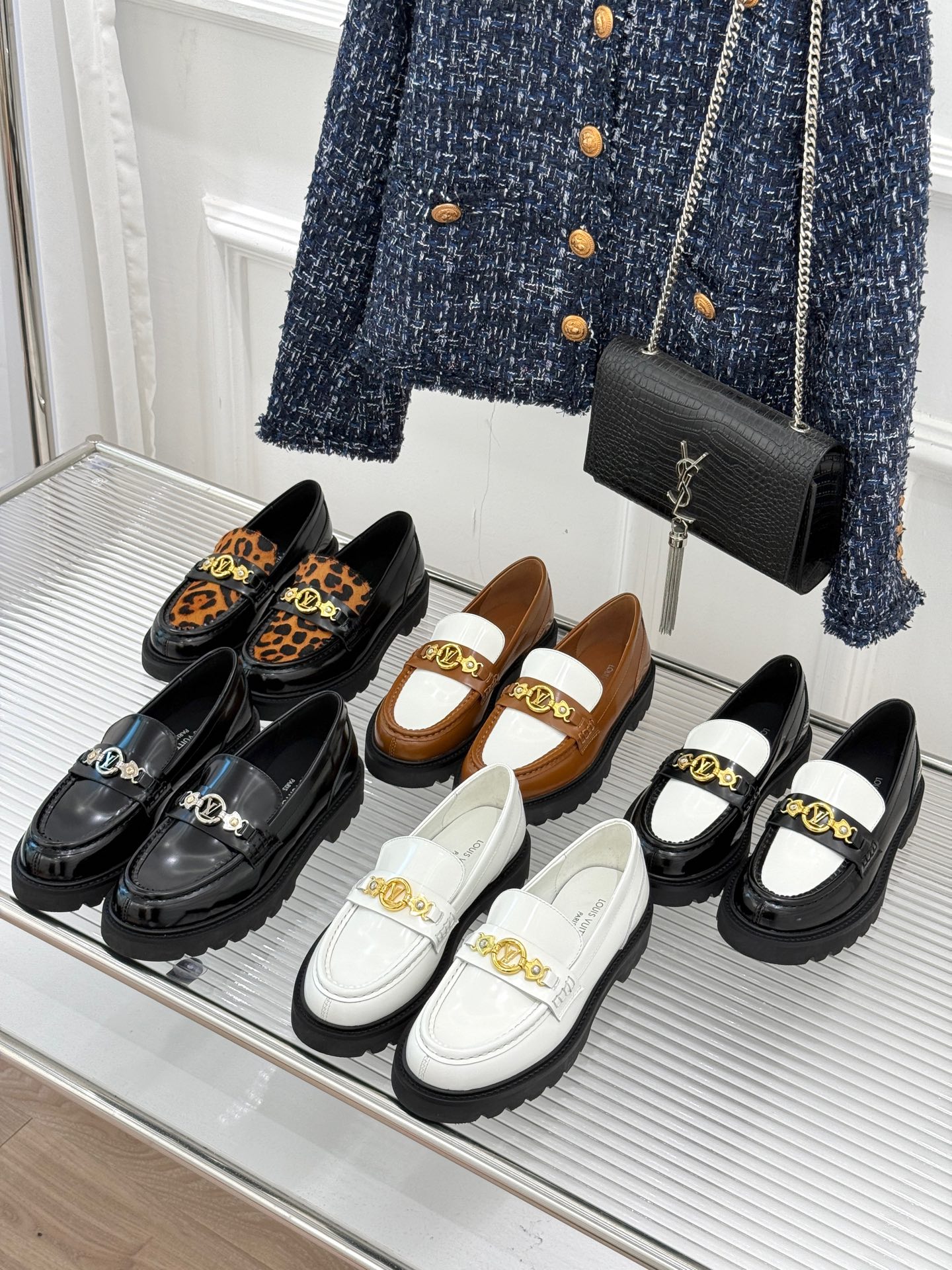 TOP Louis Vuitton LV loafers Shoes Cowhide - 5 Colors