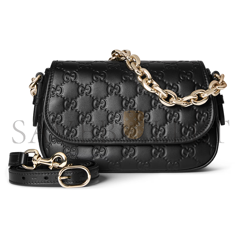 GUCCI GG EMBLEM SMALL SHOULDER BAG 847448 (20.5*13*7cm)