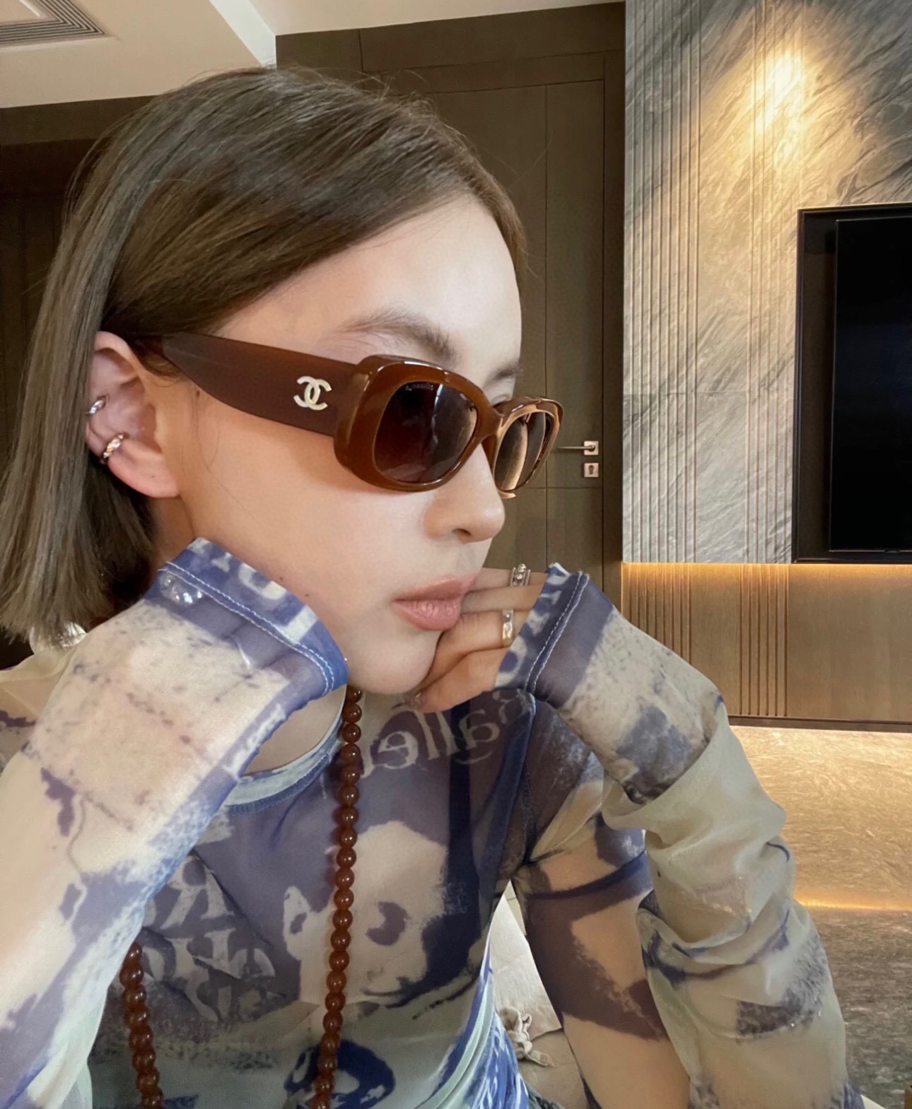 TOP CHANEL  Glasses - Warm Brown