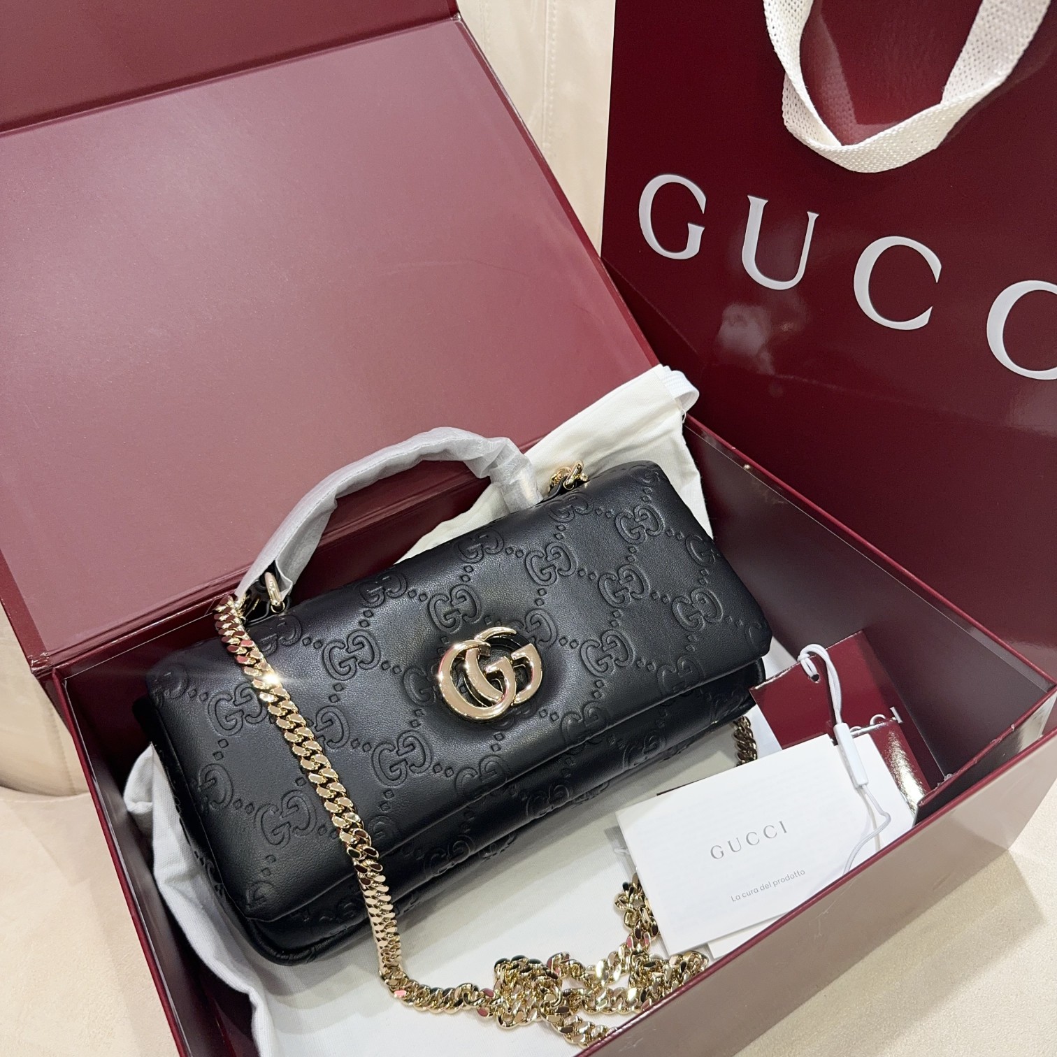 TOP GUCCI G*G Milano Mini bag 21.1*12.4*4.6cm - Black