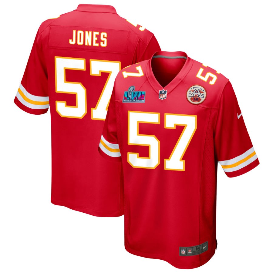 Truman Jones Kansas City Chiefs  Super Bowl LVII Game Jersey - Red