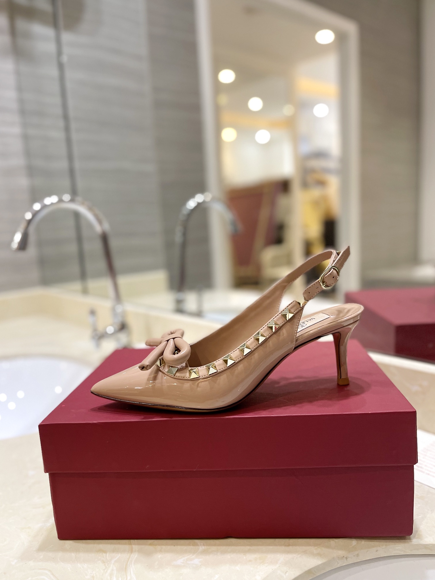 TOP VALENTINO Lacquer Leather High Heels - 3 Colors