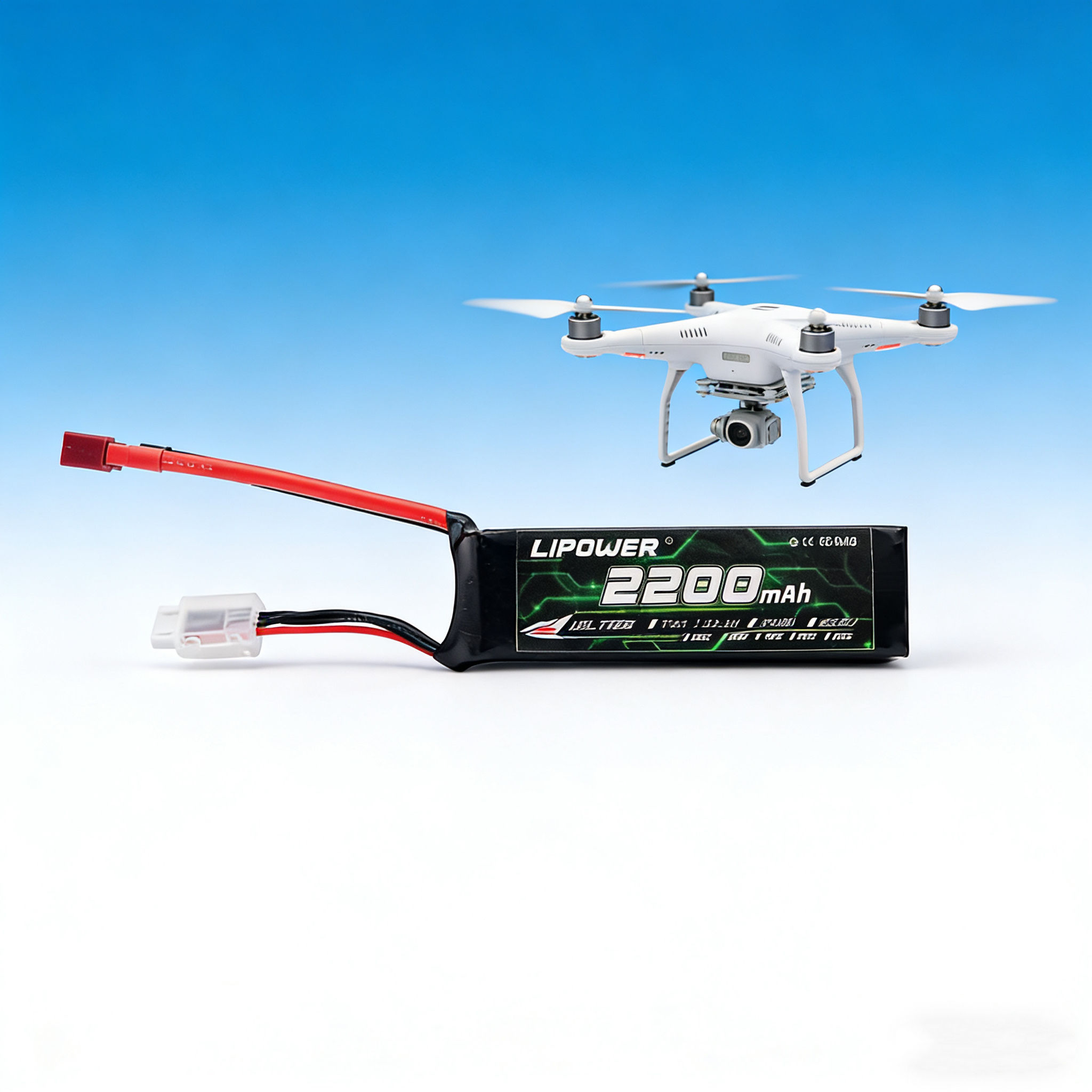 High discharge 2200-6000mAh 3S/4S/6S 11.1V/22.2V for FPV racing drones - lipowbattery