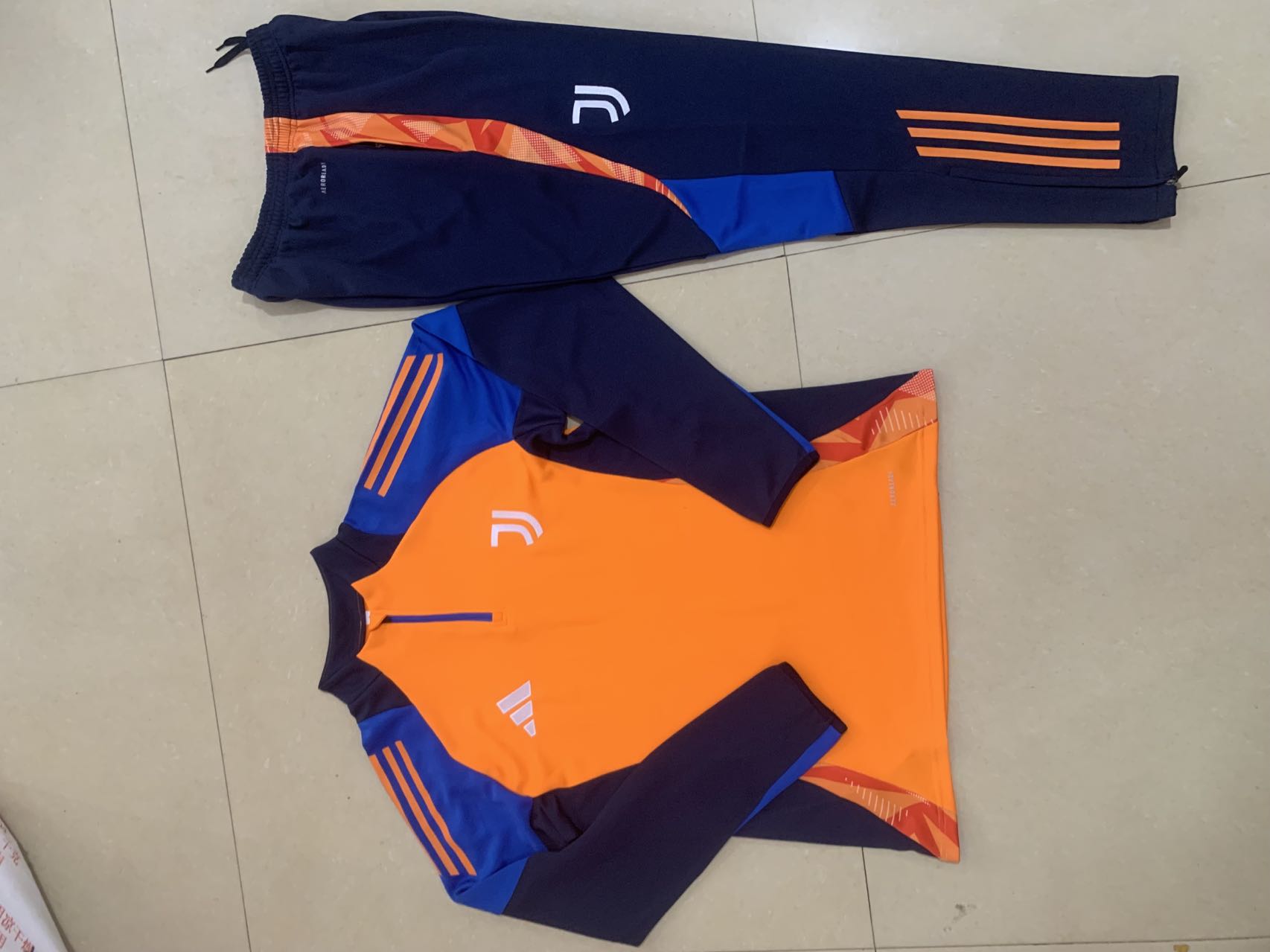 2024-25 Orange Juventus   Football Half Pull Training Suit