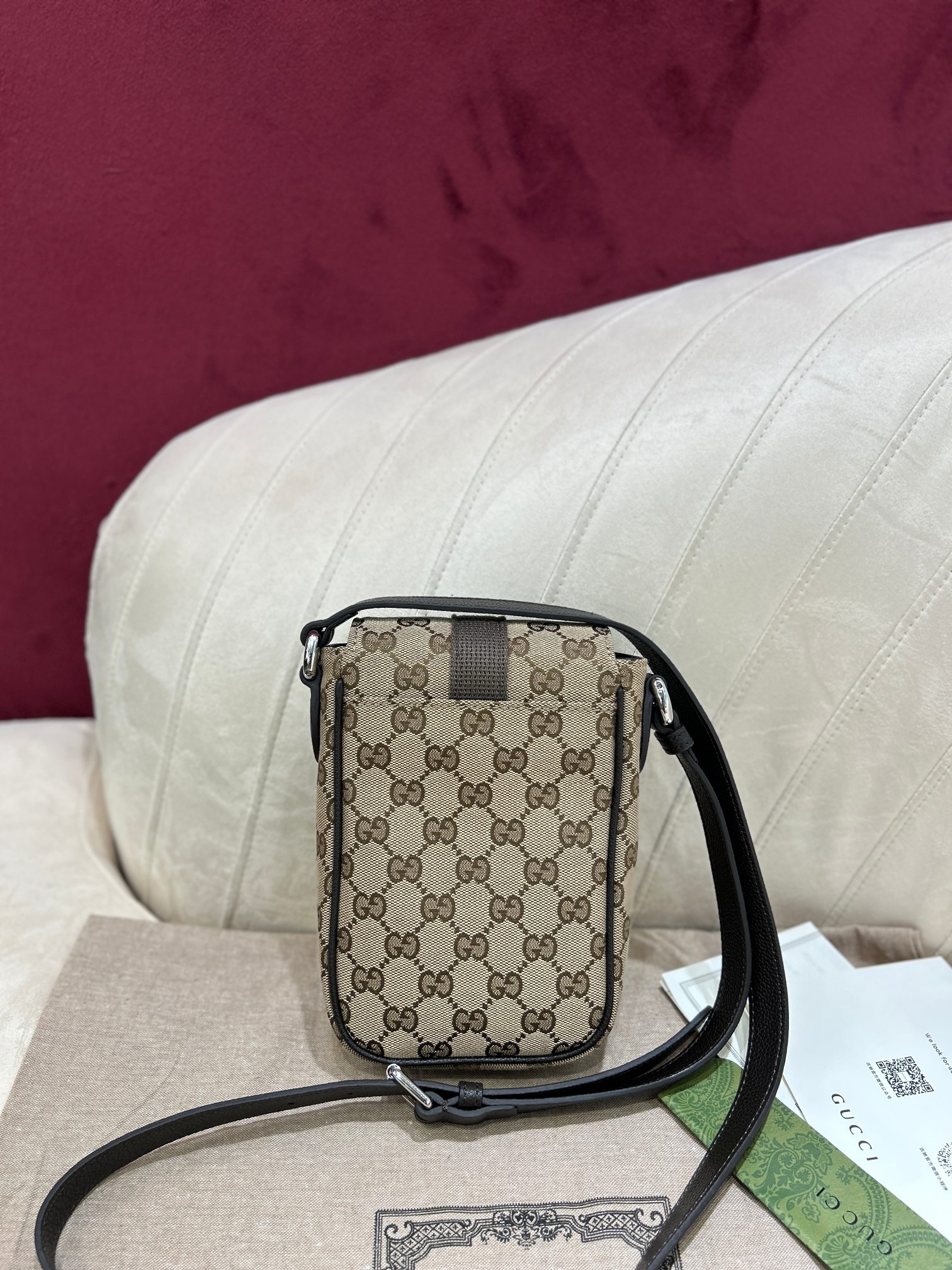 TOP GUCCI Ophidia Bag Original Messenger bag 13X20X5.5m - SHW