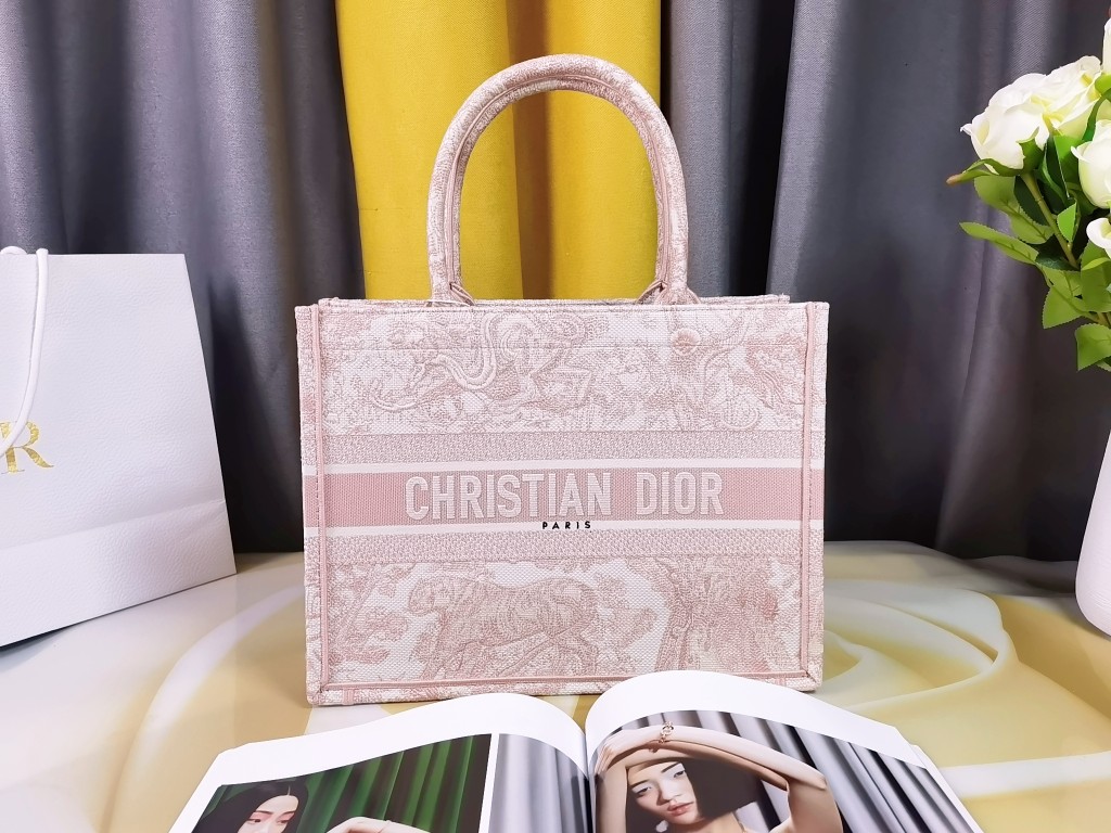 TOP Christian Dior Book Tote Bag Medium 36x18x28 cm - Pink