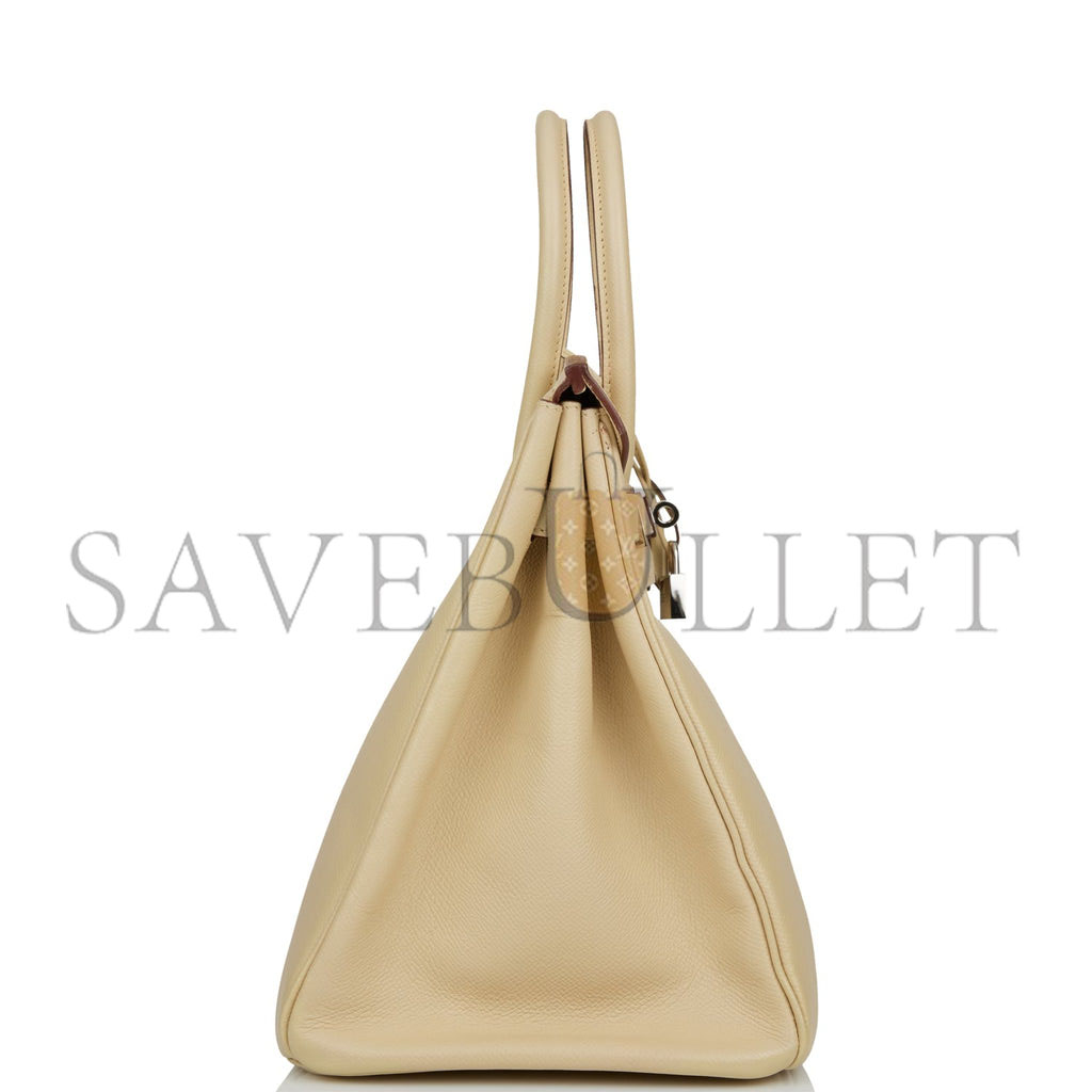 HERMES BIRKIN 35 EPSOM PALLADIUM HARDWARE (35*25*18cm)