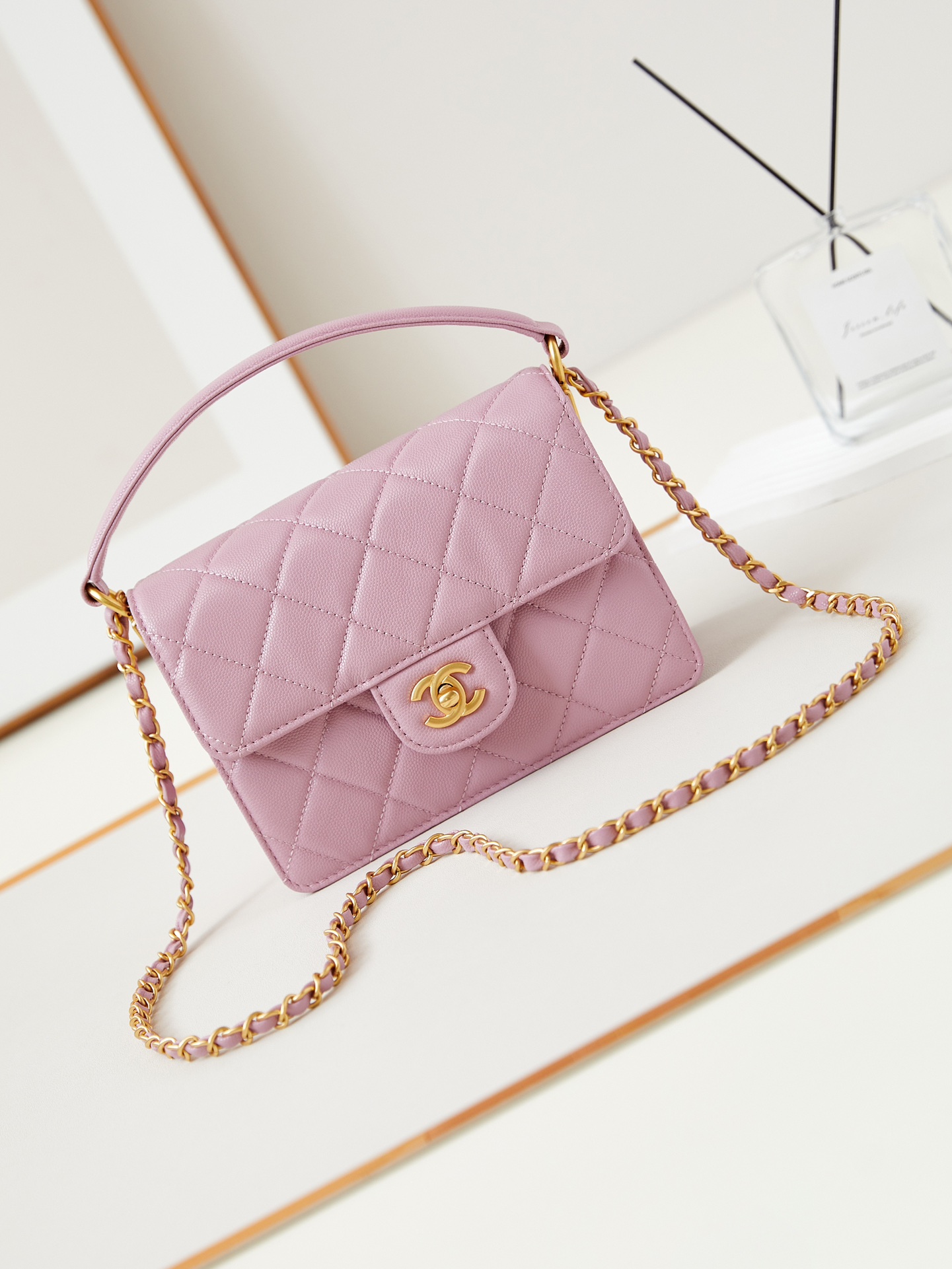 TOP CHANEL Handle Flab Bag 15x20x4cm/16x23x5cm - 3 Color