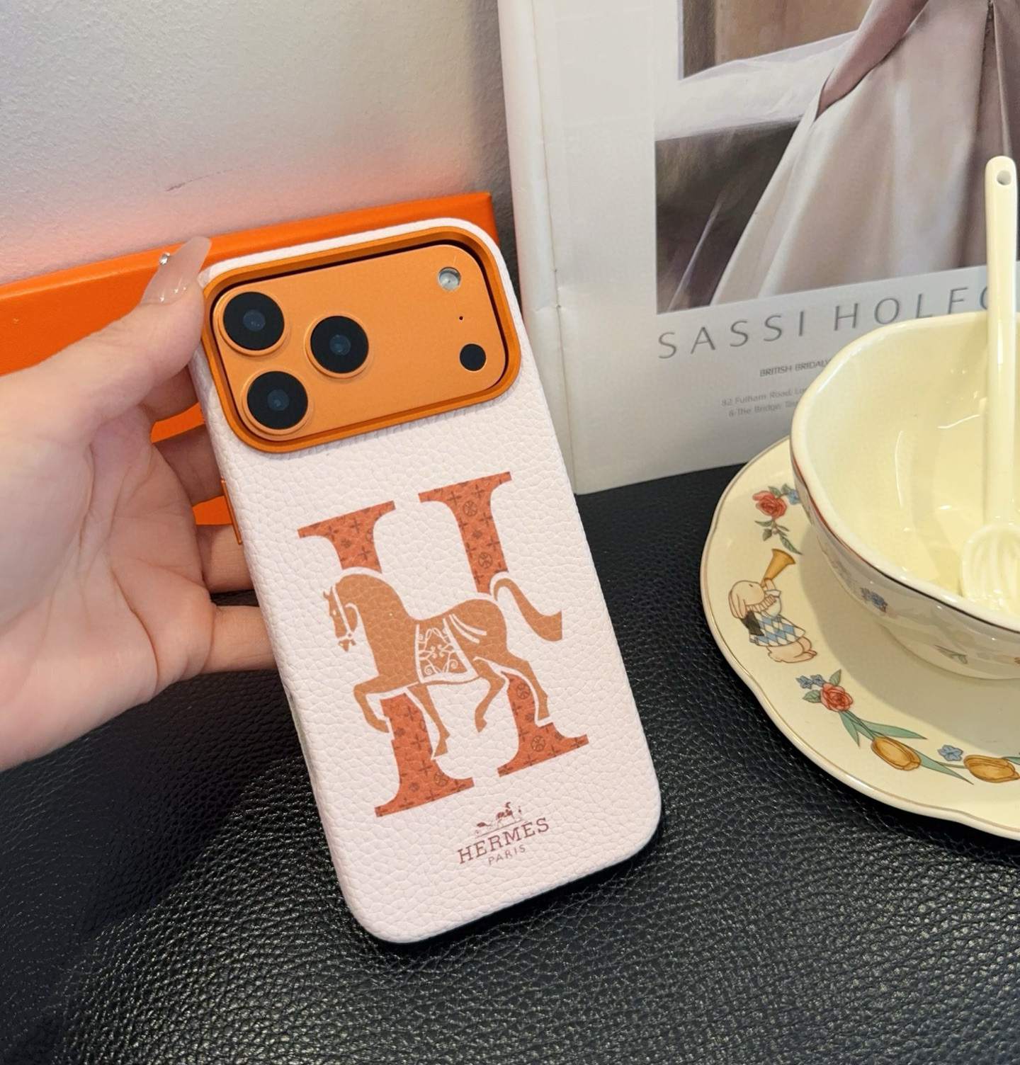TOP HERMES Iphone Phone Case - Beige