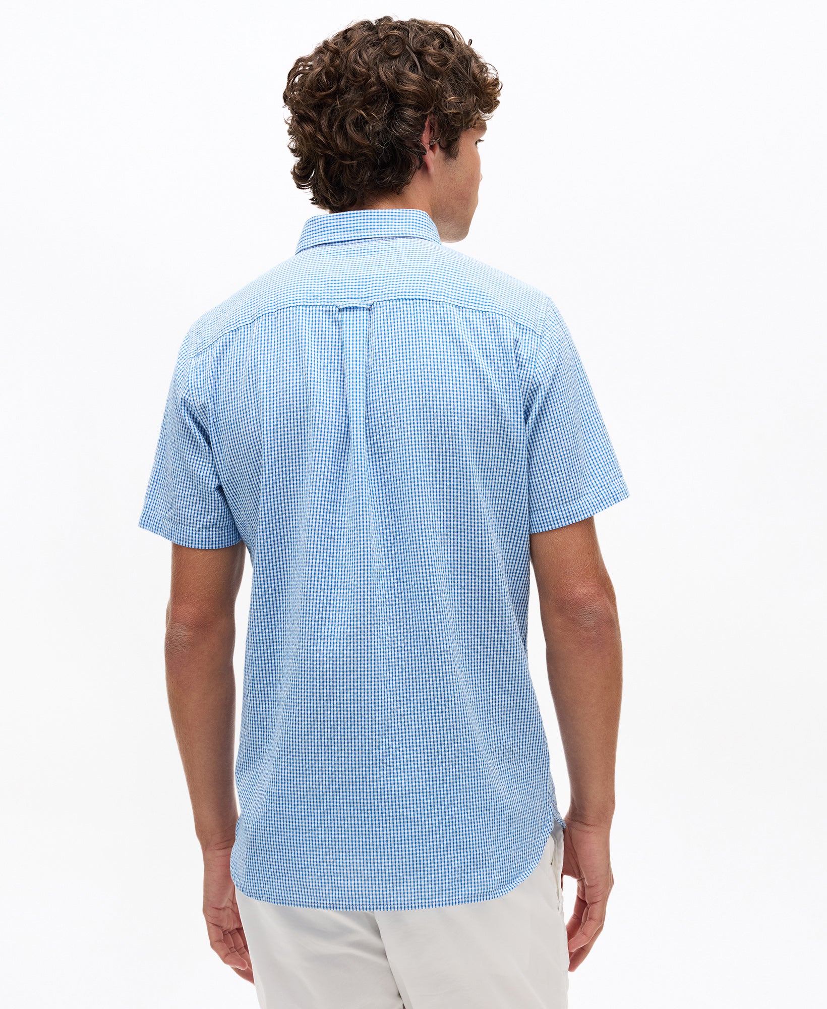 Seersucker Short Sleeve Shirt | Royal Gingham