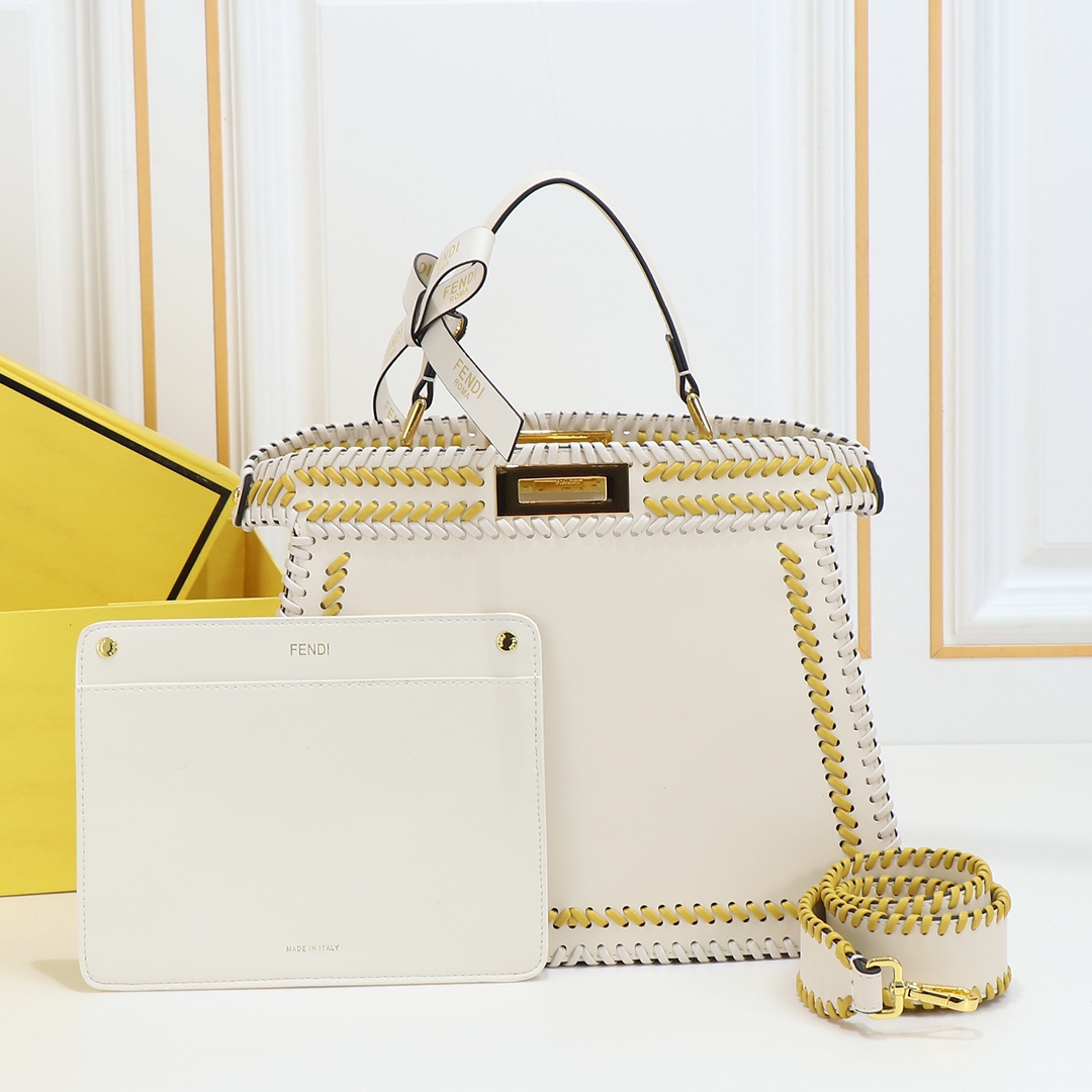 TOP FENDI Peekaboo ISeeU Cowhide Handbag - 4 Colors