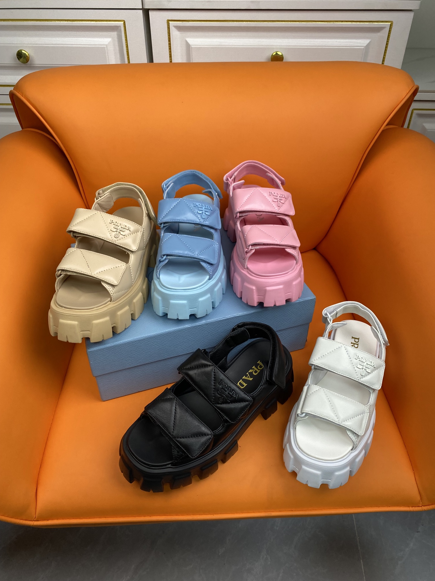 TOP PRADA Thick Sole Sandals - 5 Color