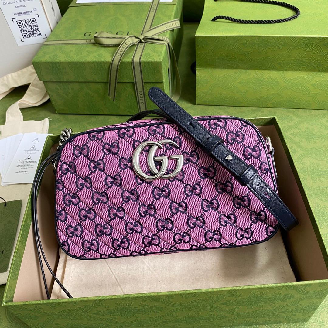 TOP GUCCI G*G Marmont Small Matelasse Shoulder Bag - Purple w SHW
