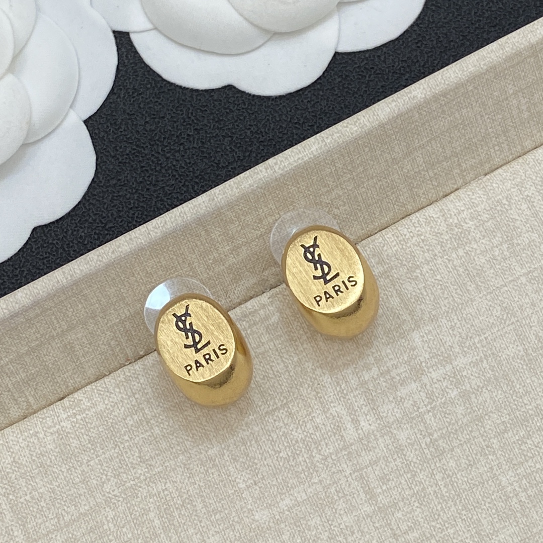 TOP Yves Saint Laurent YSL Earrings - Gold
