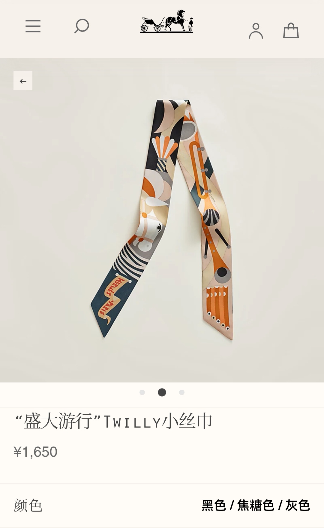 TOP HERMES Grand Parade Twilly Scarf 86 x 5 cm - 4 Colours