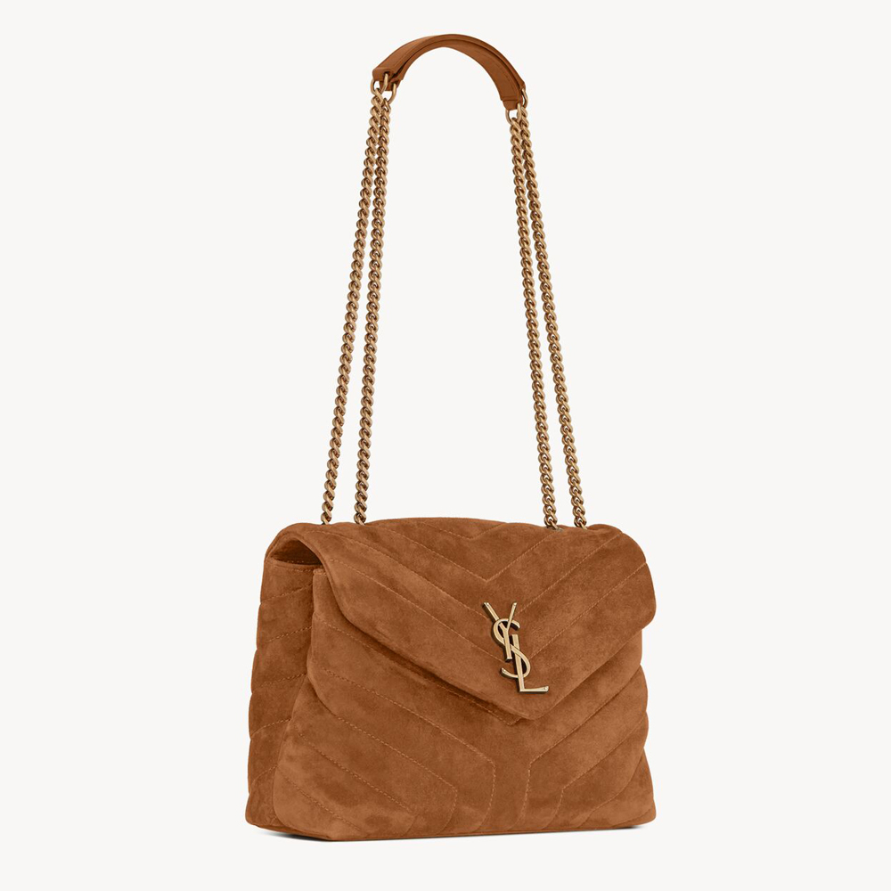Saint Laurent LOULOU Quilted Suede Bag (Replica)
