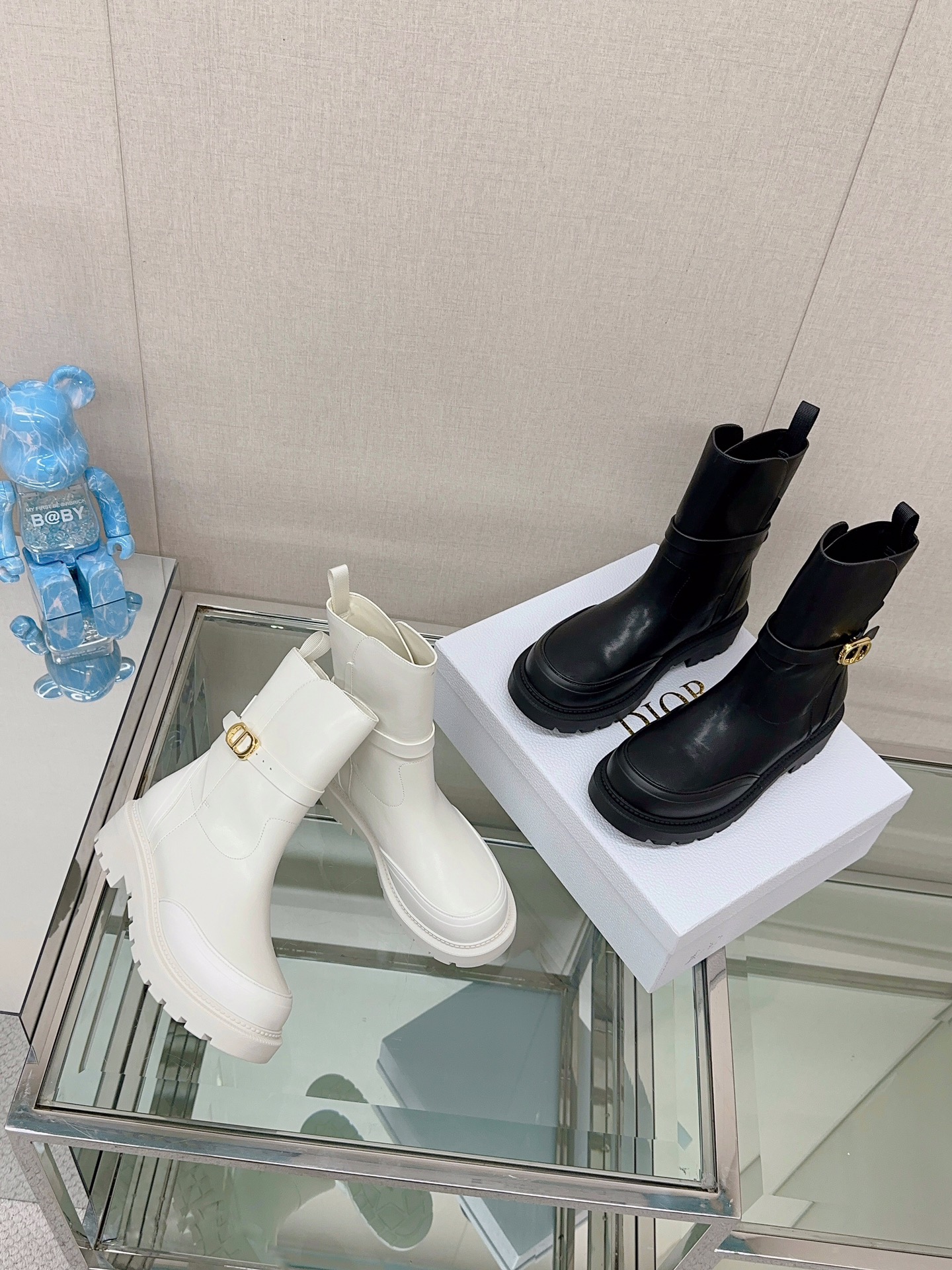 TOP Christian Dior Thick Soled Short Boots Motorcycle Boots - Two Colors