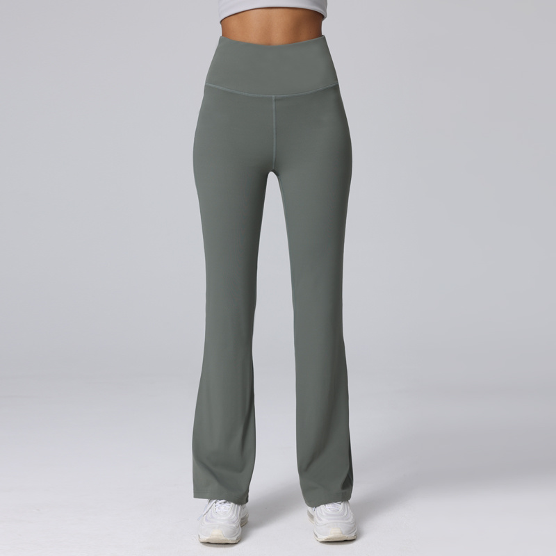 High Waisted Butt-Lifting Flare Womens Pants with Lycra Stretch