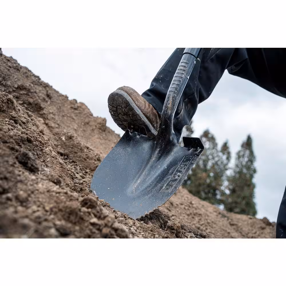 49 in. Fiberglass Handle Carbon Steel Digging Shovel