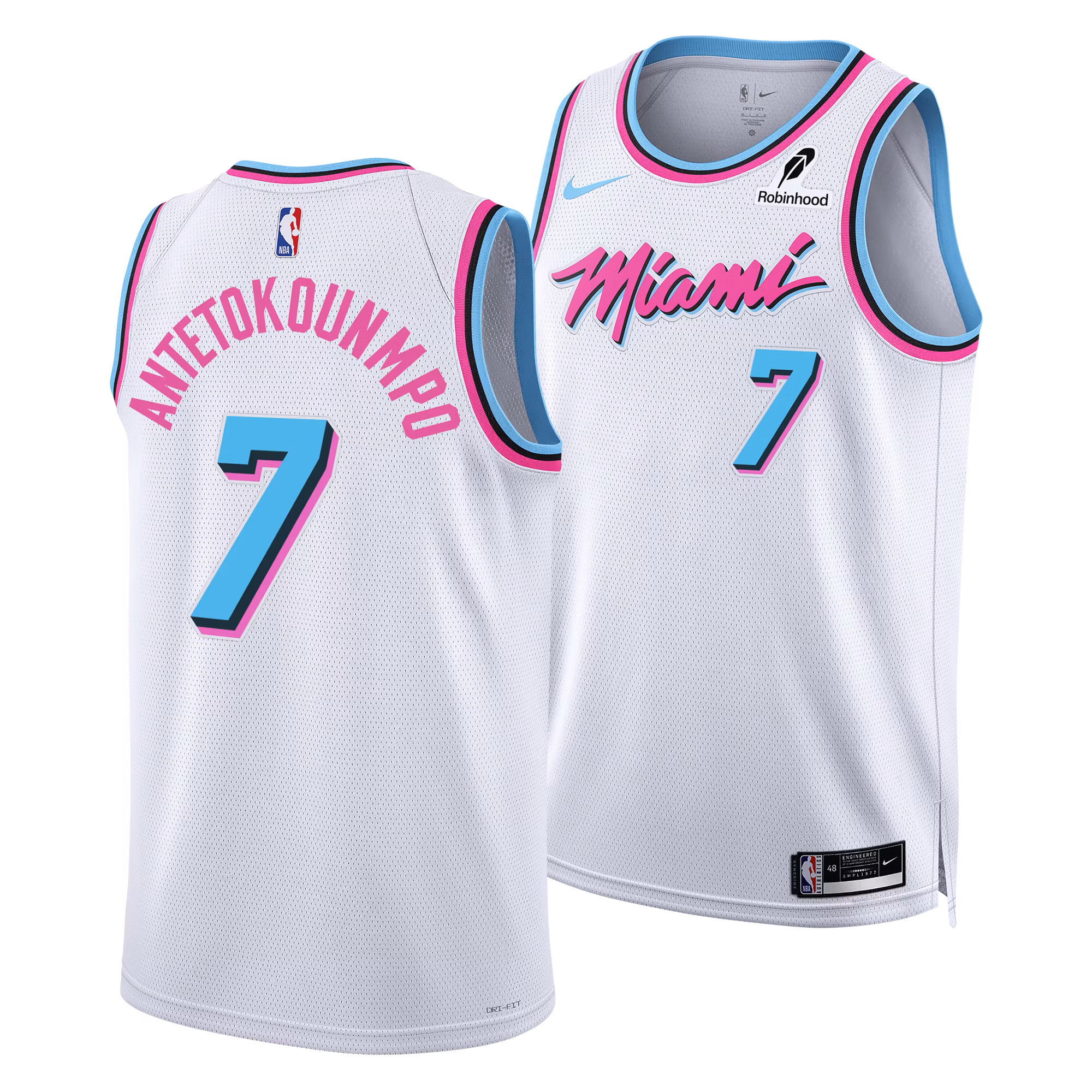 Giannis Antetokounmpo Miami HEAT Jersey - White
