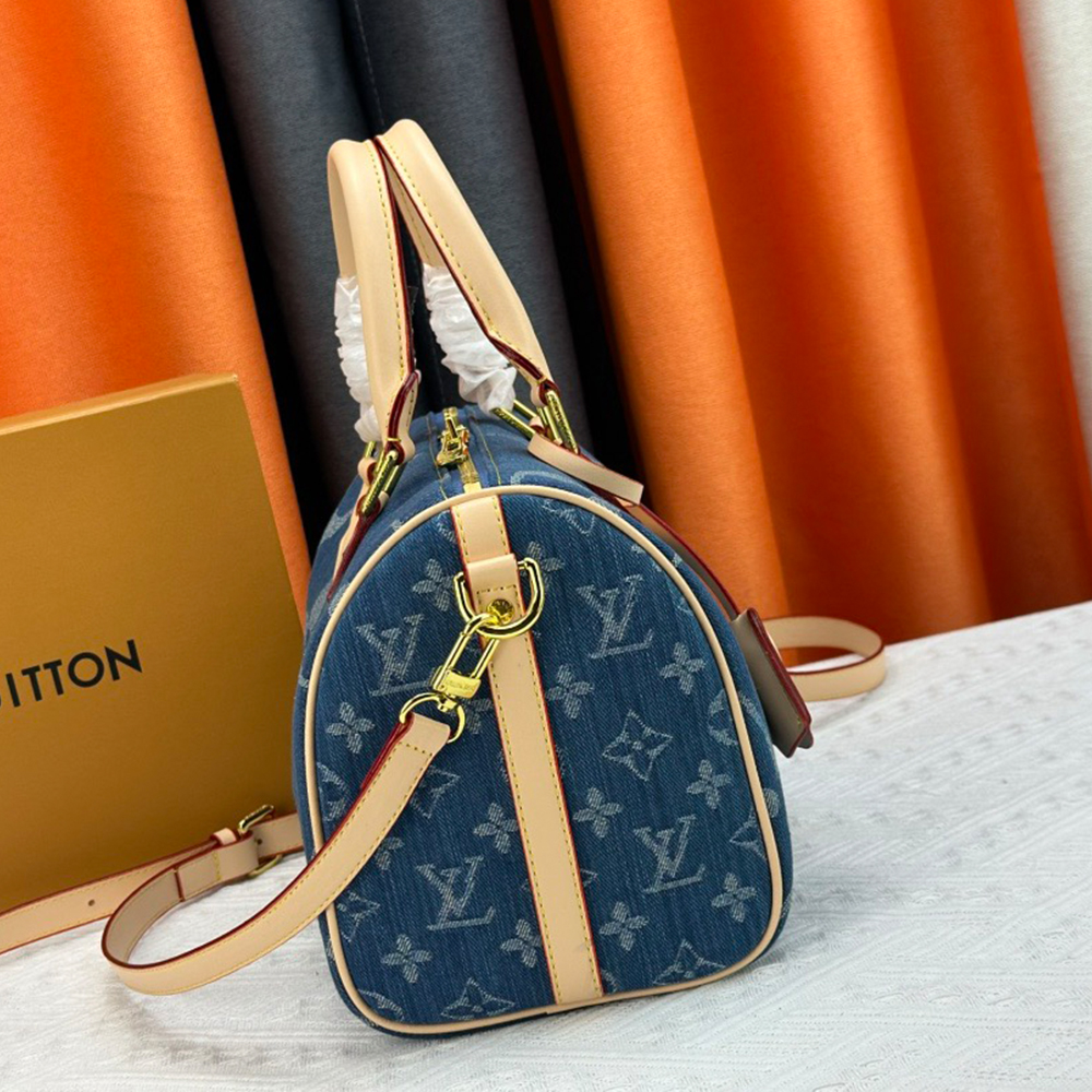 Louis Vuitton Speedy Bandoulière 25 Denim Handbag Crossbody Bag （Replica）