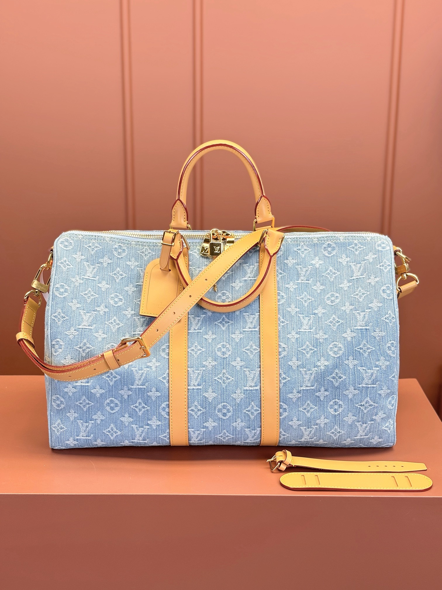 TOP Louis Vuitton LV Keepall Bandoulière 45 Travel Bag 45x27x20cm - Blue
