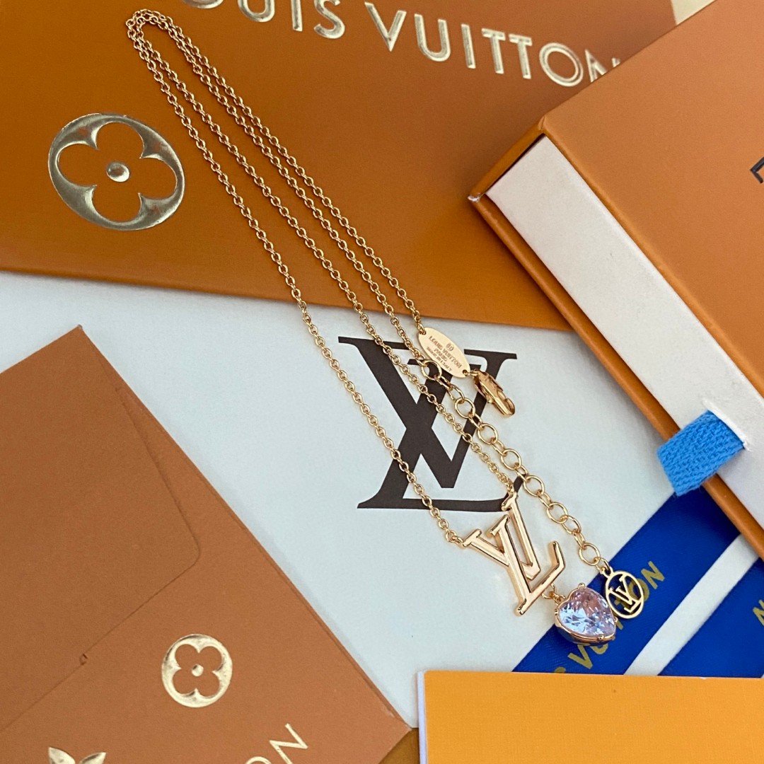 TOP Louis Vuitton LV Necklace - Gold