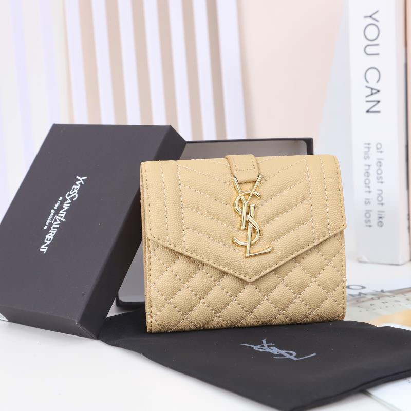 Saint Laurent YSL Grained Leather Wallet (Replica)