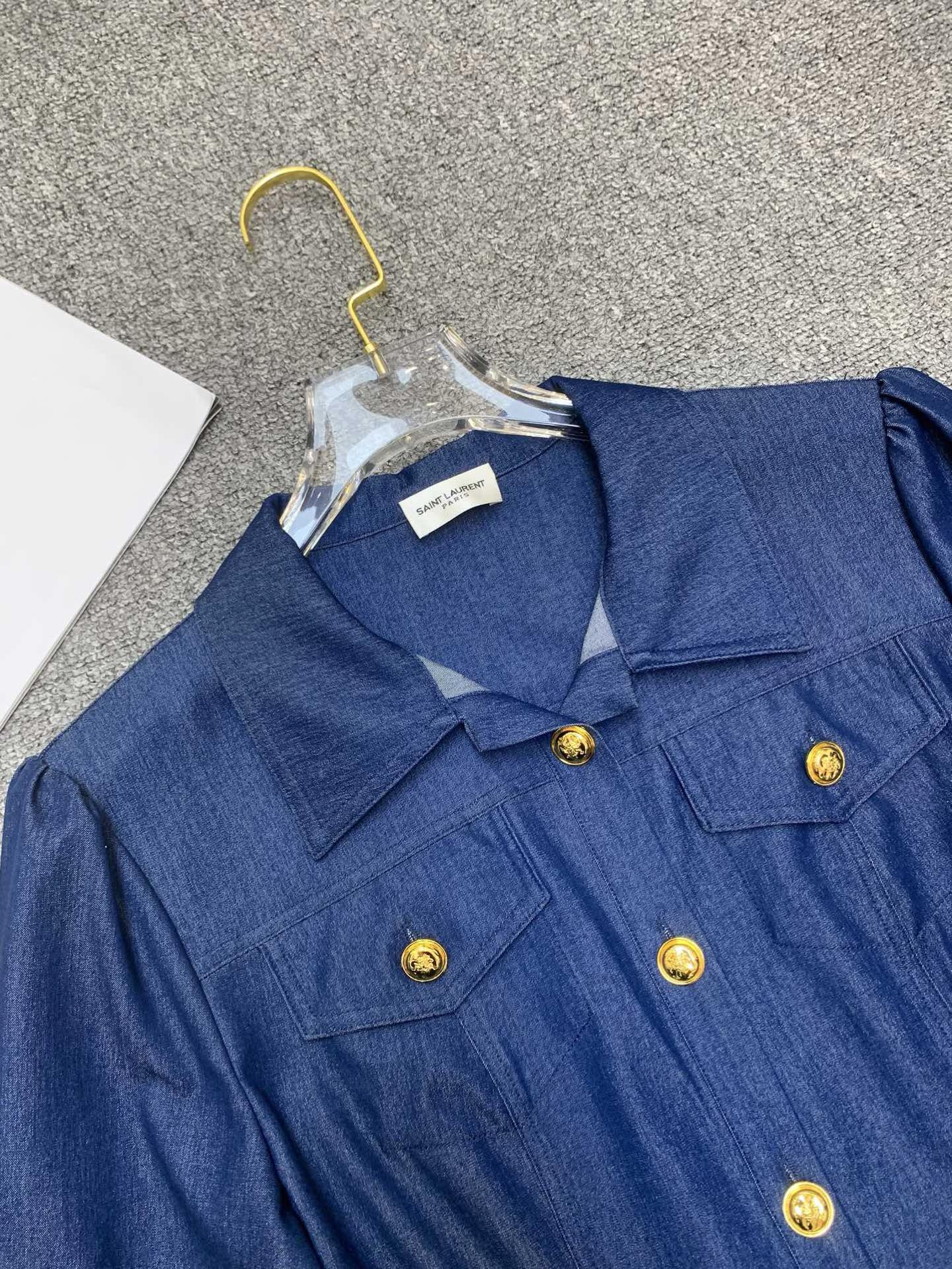 TOP Yves Saint Laurent YSL  Dress - Blue