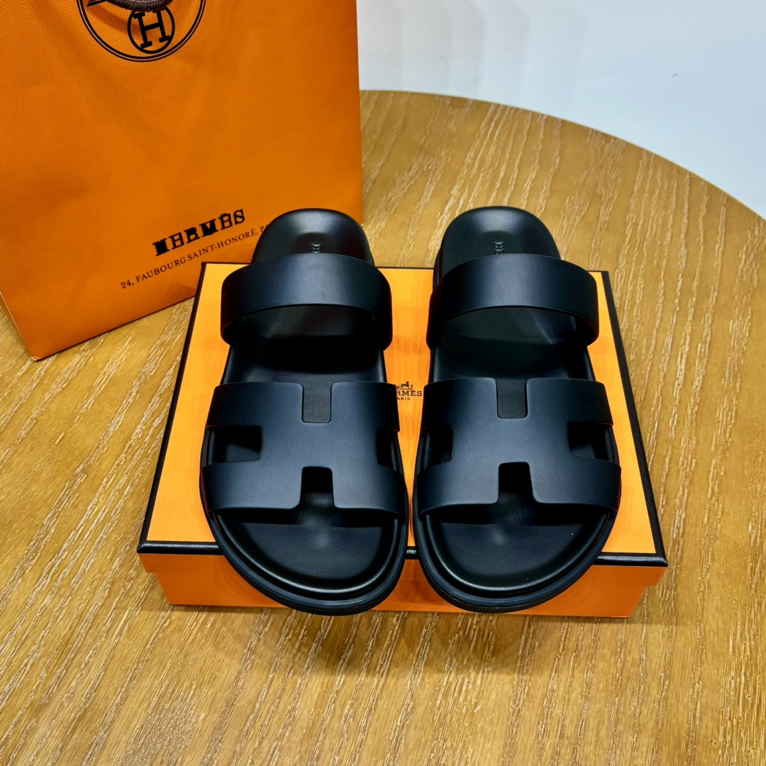 Hermès Chypre leather sandals （Replica）