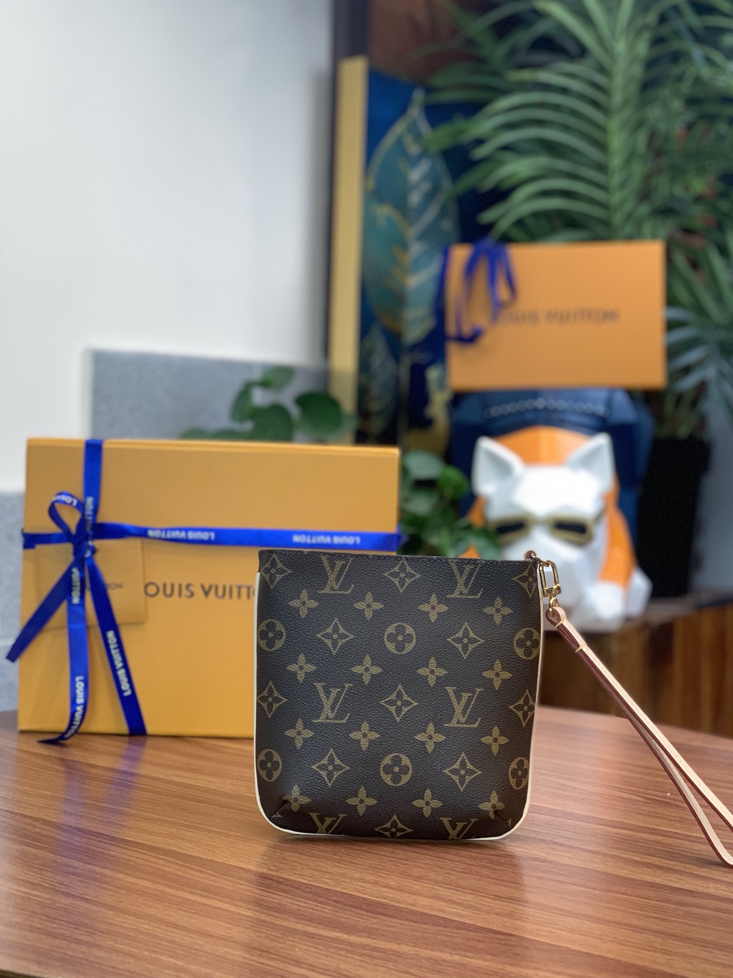 TOP Louis Vuitton LV Monogram Hand Bag 19x19x5cm - Brown