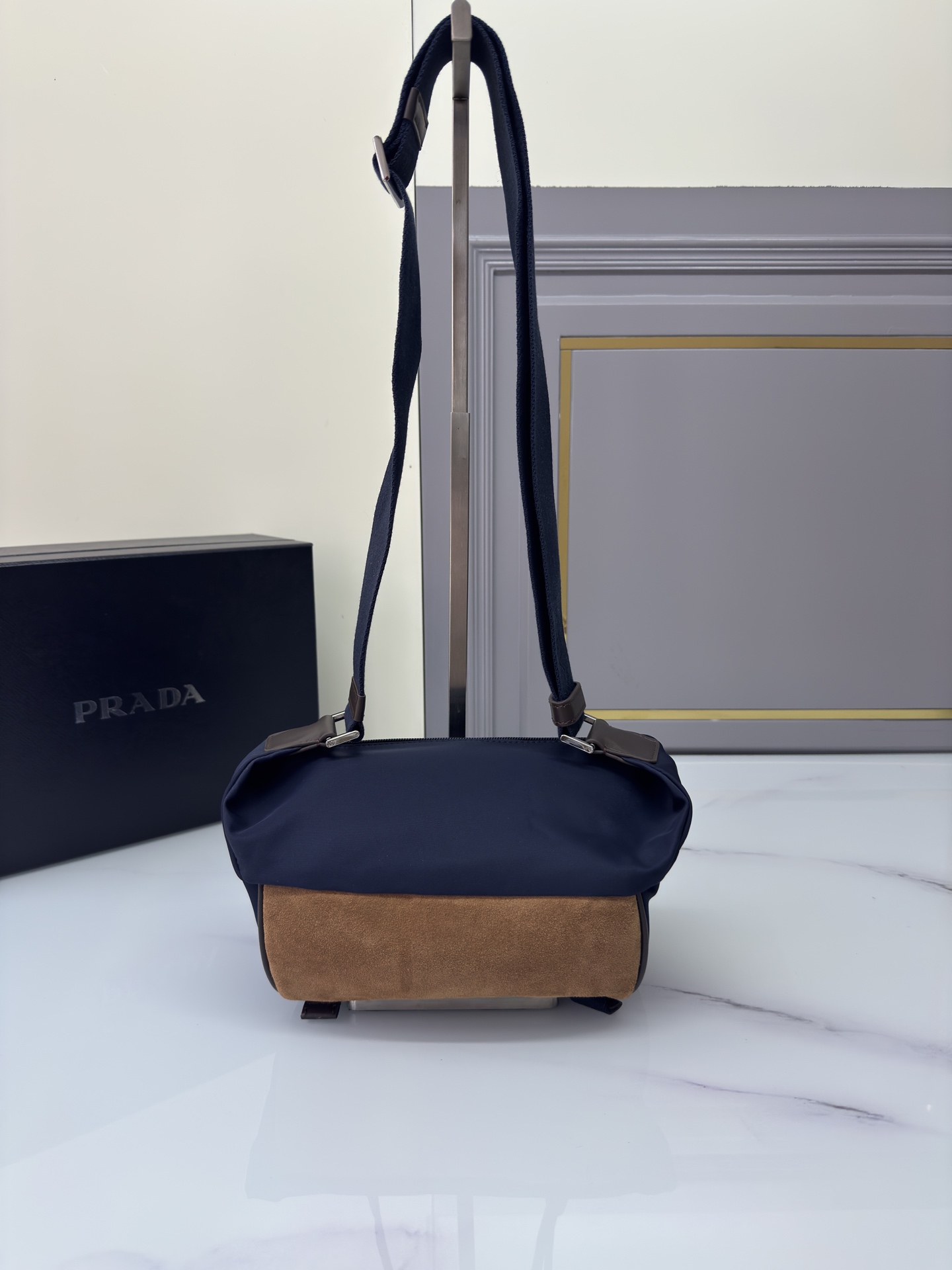 Top PRADA Mini Messenger Bag 20*13*9cm - Blue