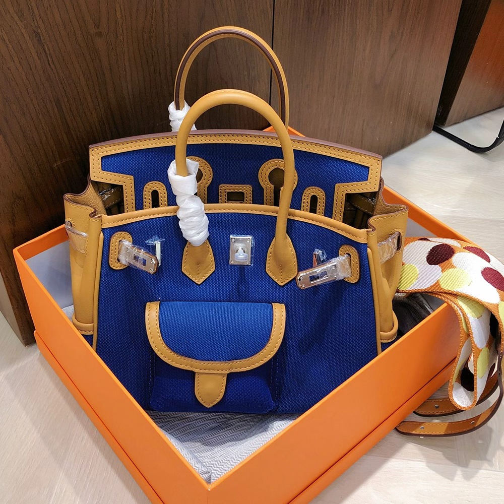 Hermès Birkin Cargo 25 Canvas Swift Bag Palladium Hardware(Replica)
