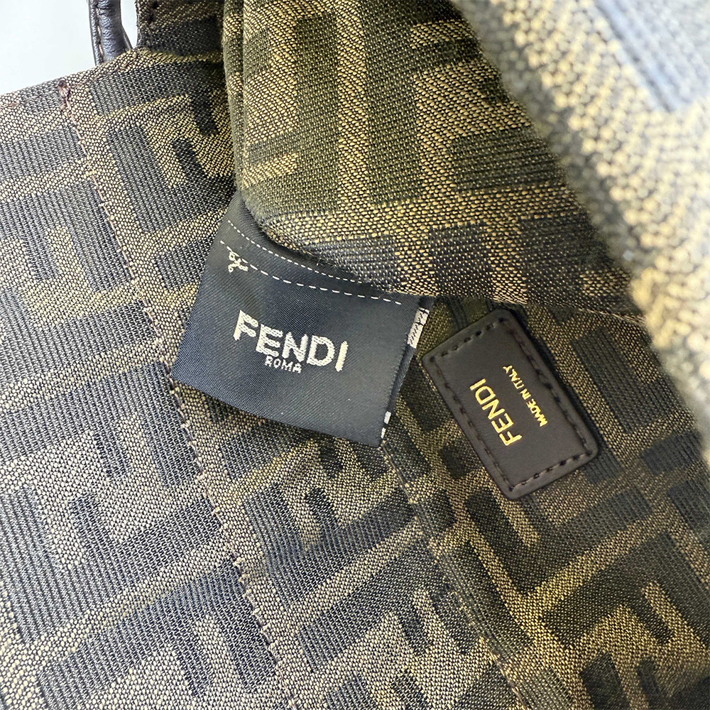 Fendi Backpack Brown FF jacquard fabric backpack (7A regular version)