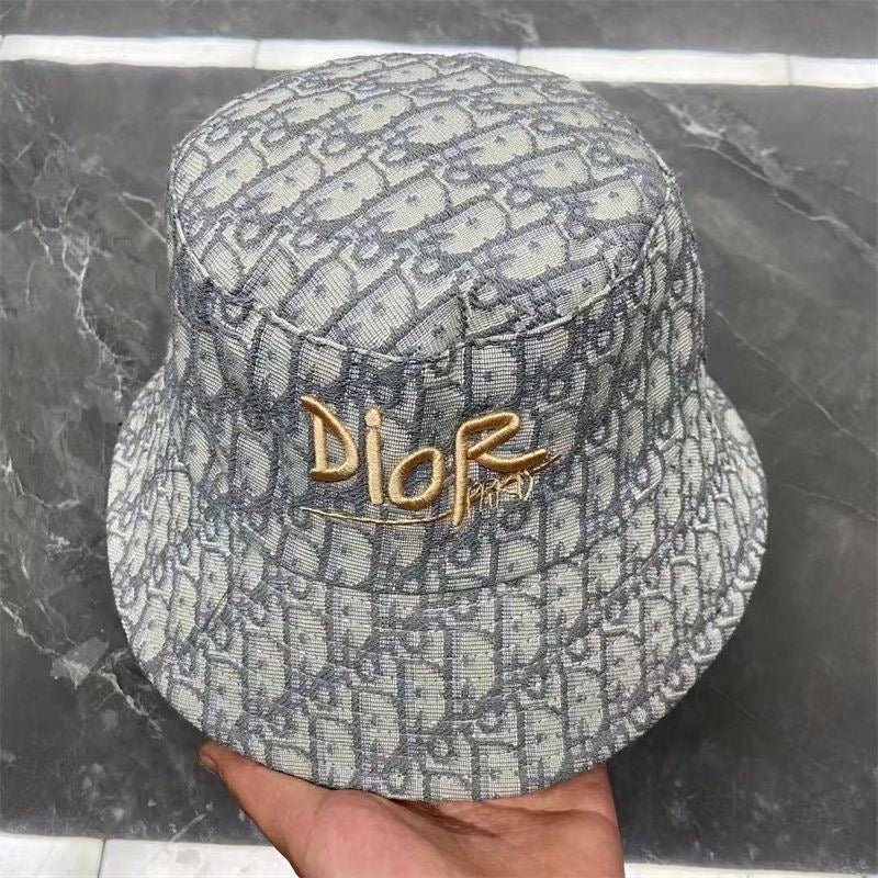 AAACAT Vintage Letter Jacquard Bucket Hat Women Embroidery Logo Wide Brim Fisherman Hat Outdoor Sun Protection Cap