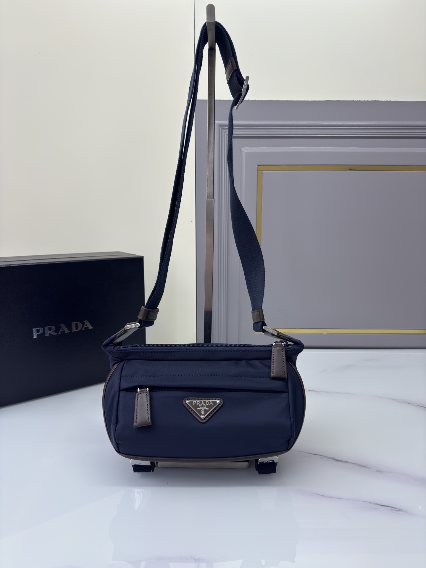 Top PRADA Mini Messenger Bag 20*13*9cm - Blue