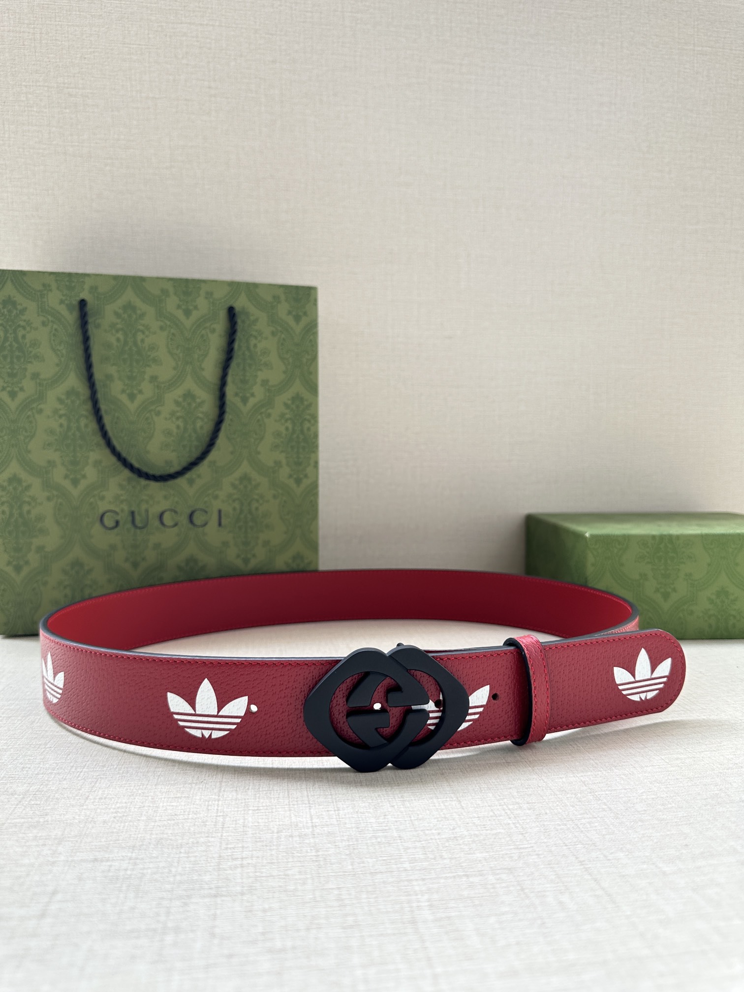 TOP GUCCI x Adidas GG Belt with Trefoil Print - 4.0cm