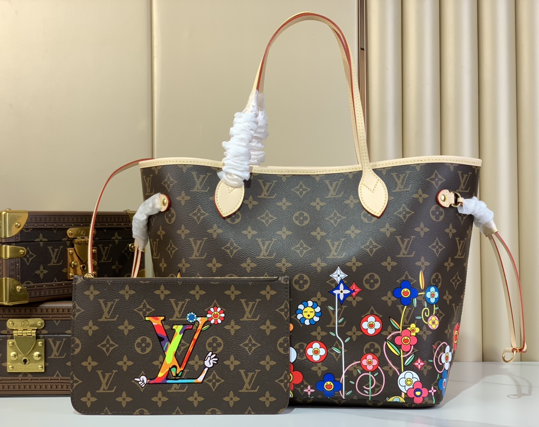 TOP Louis Vuitton LV  NEVERFULL Bag 32 x 29 x 17 cm - Brown