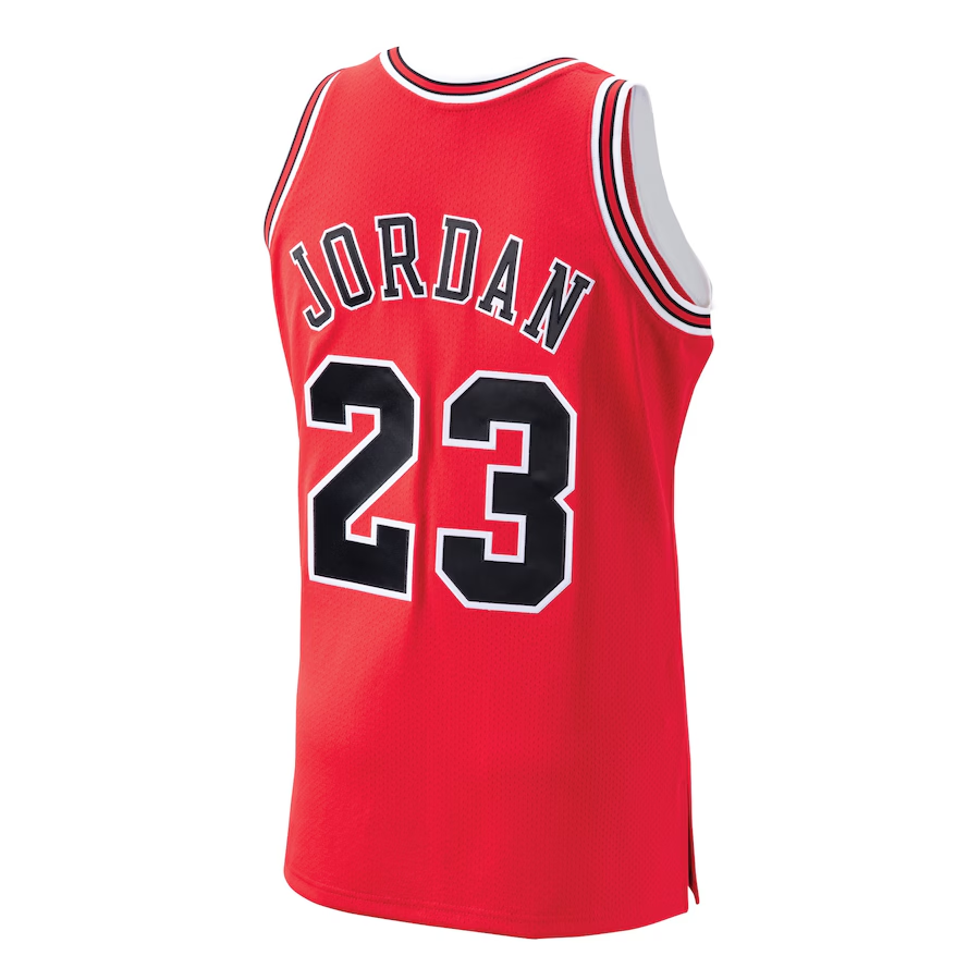 Chicago Bulls Michael Jordan 1995 Home Jersey By Mitchell & Ness - Scarlett