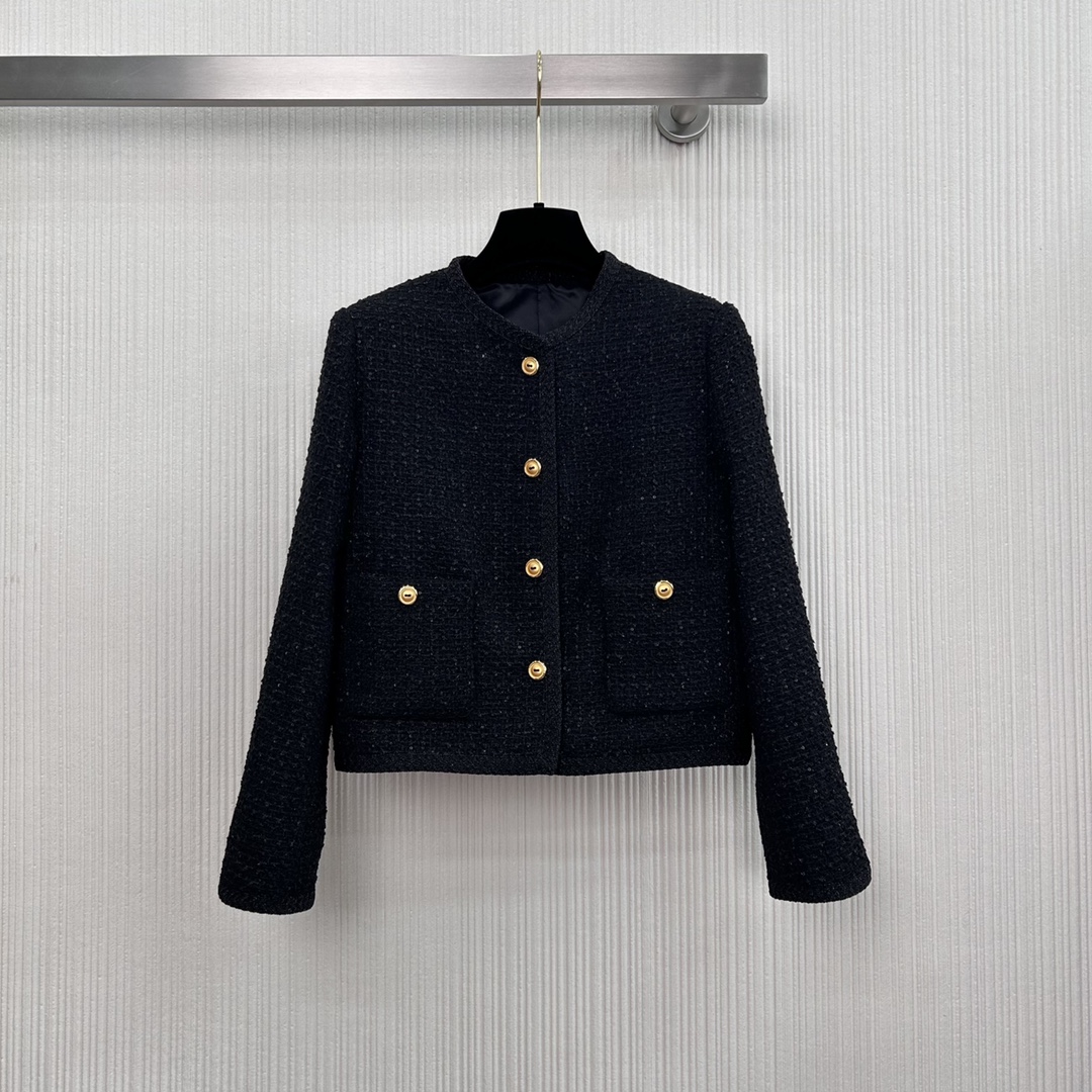 TOP MIu Miu Tweed Jacket - Black