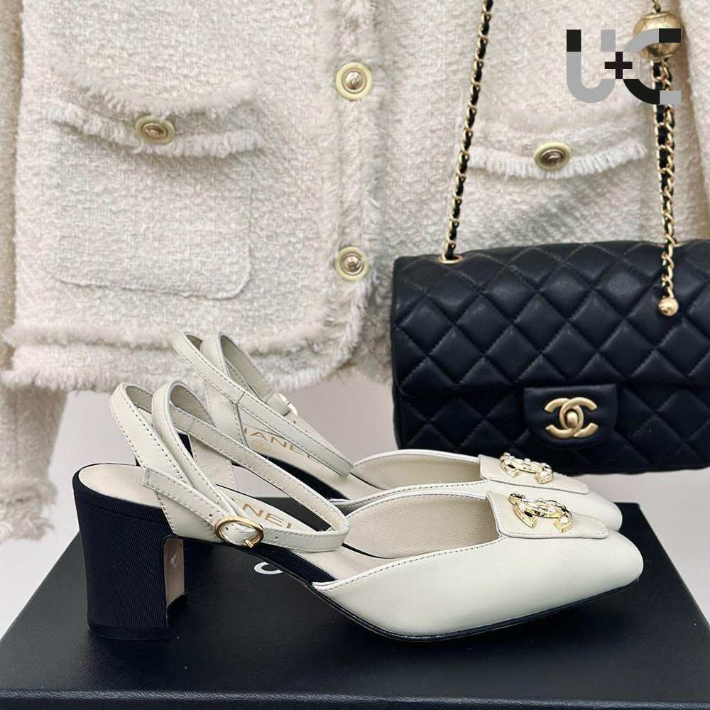 CHANEL Double C Calfskin Heels (Replica)